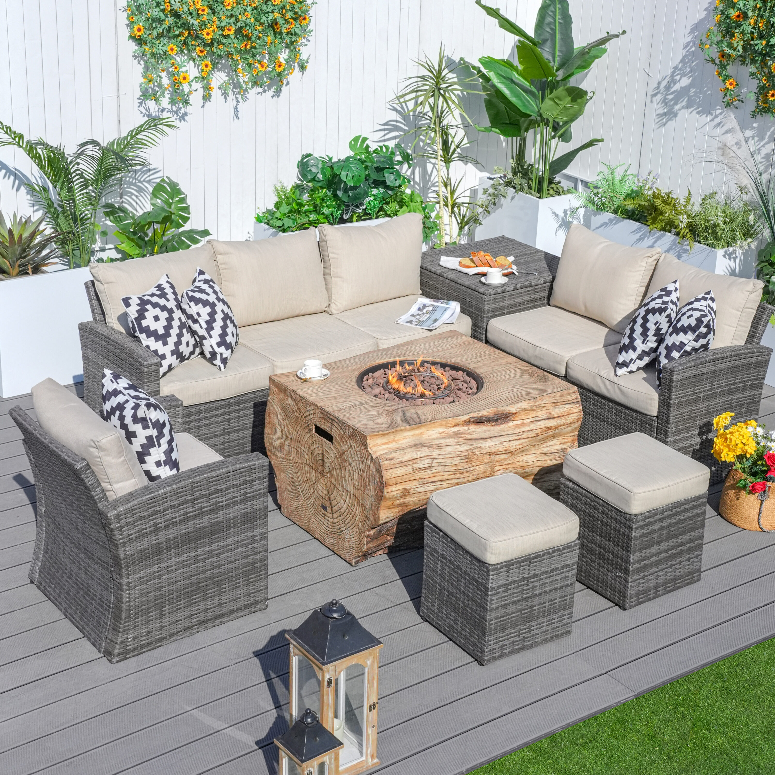 Moda Furnishings MAG-1403B-2170-G Patio-Conversation-Sets - View #8