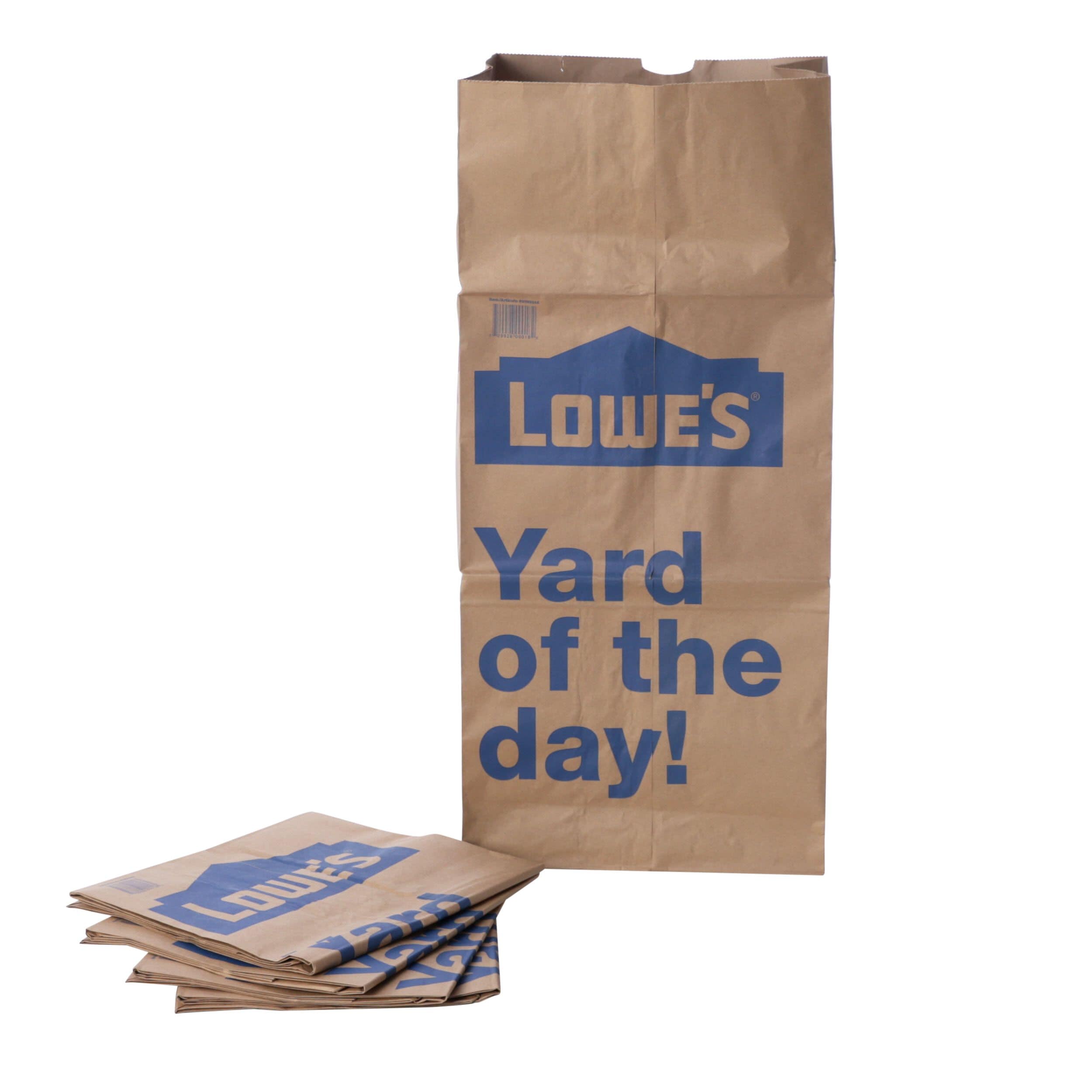 Lowes 30 Gallon Paper Lawn and Leaf Trash Bags, 5 Count (Pack Of 3) 15 Total