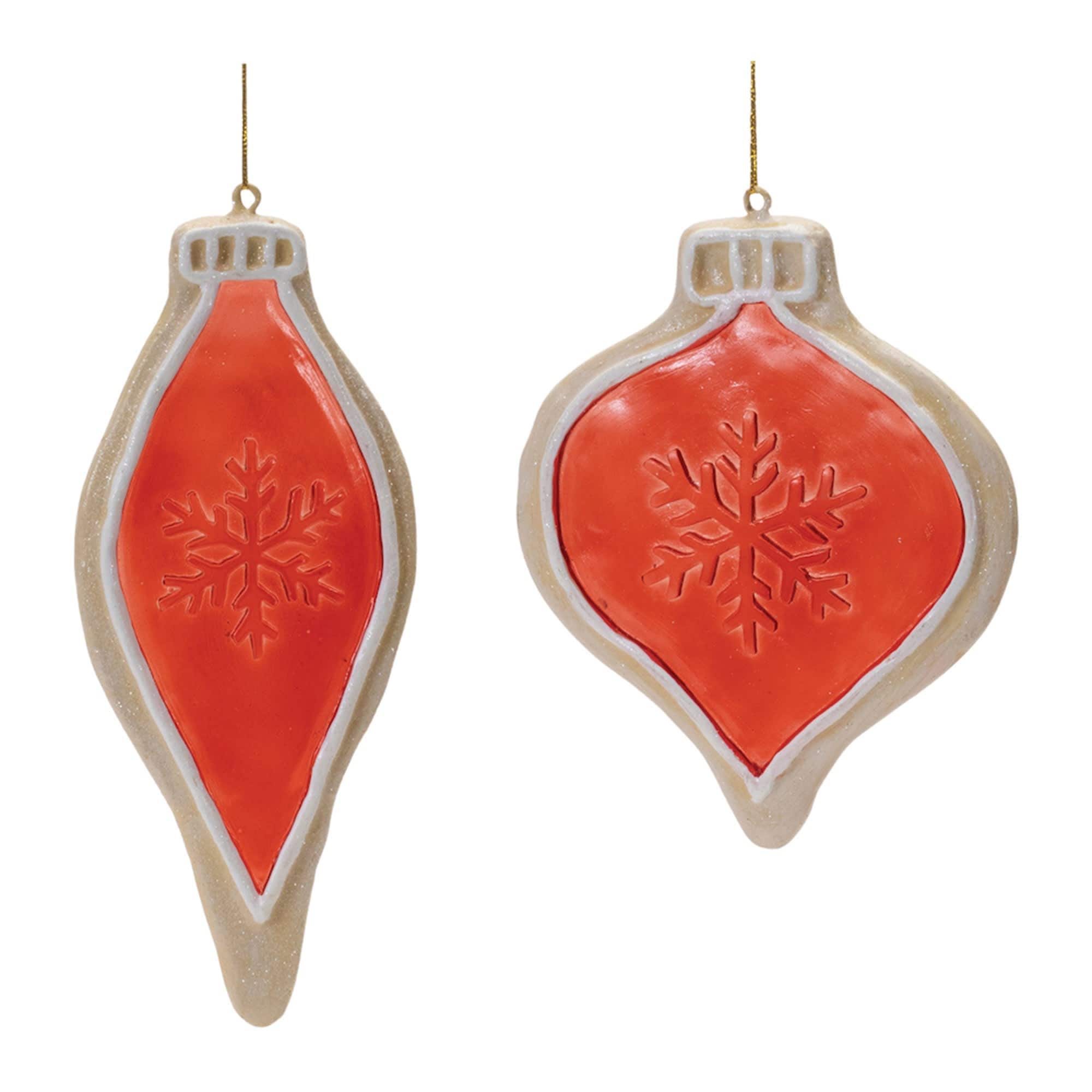 Melrose International 90401DS Frosted Cookie Onion Ornament (Set of 6)