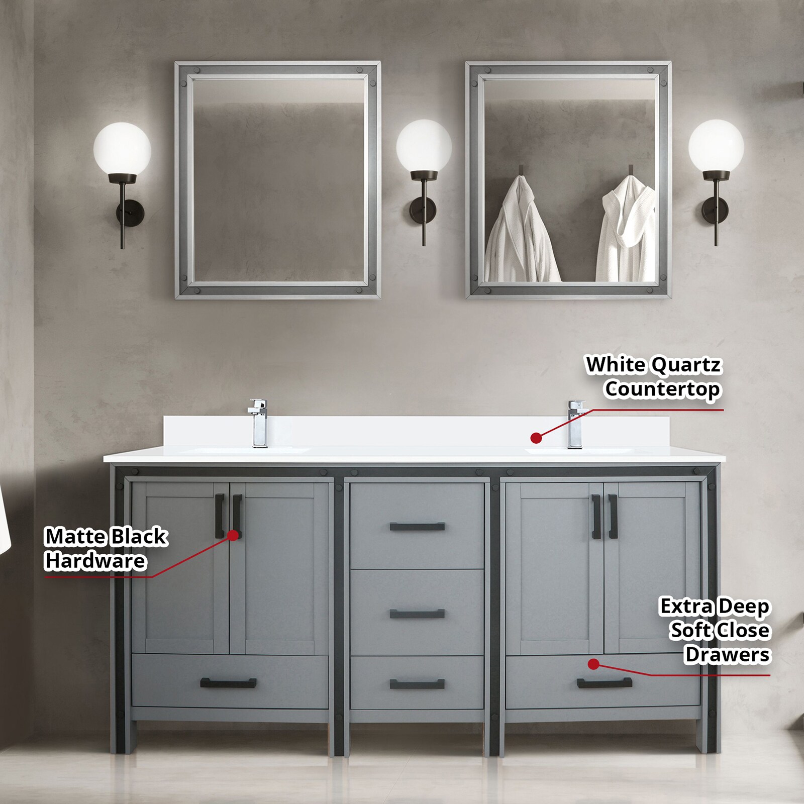 Lexora LVZV72DB211 Bath-Vanity-Combo - View #8