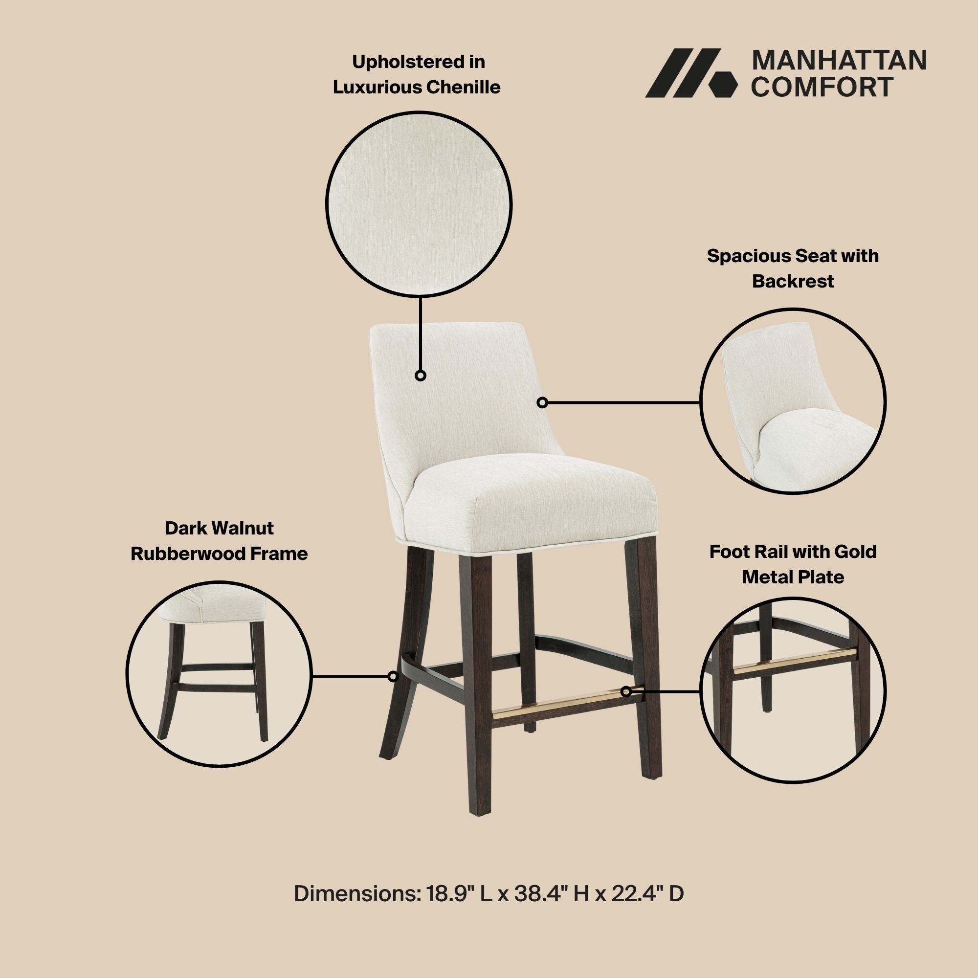 Manhattan Comfort 2-CS024-CR stools - View #4