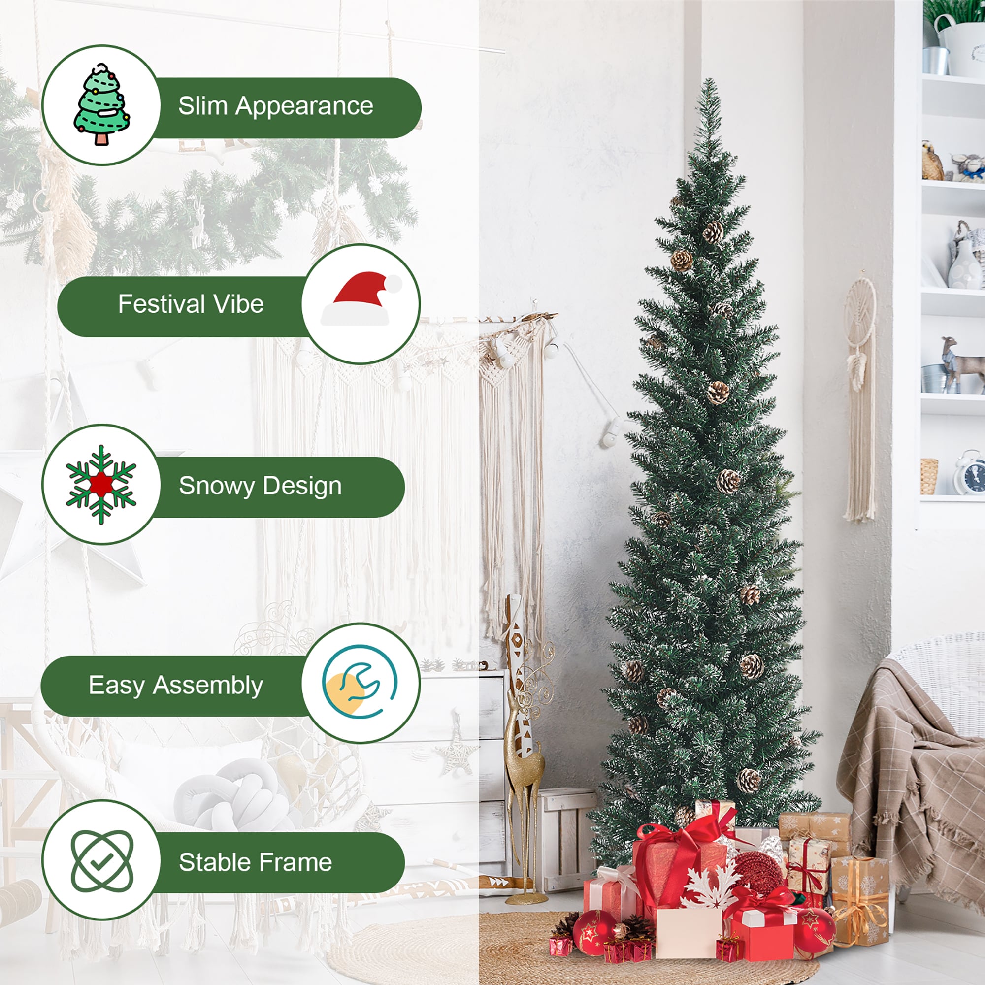Costway CM23633 Artificial-Christmas-Trees - View #4
