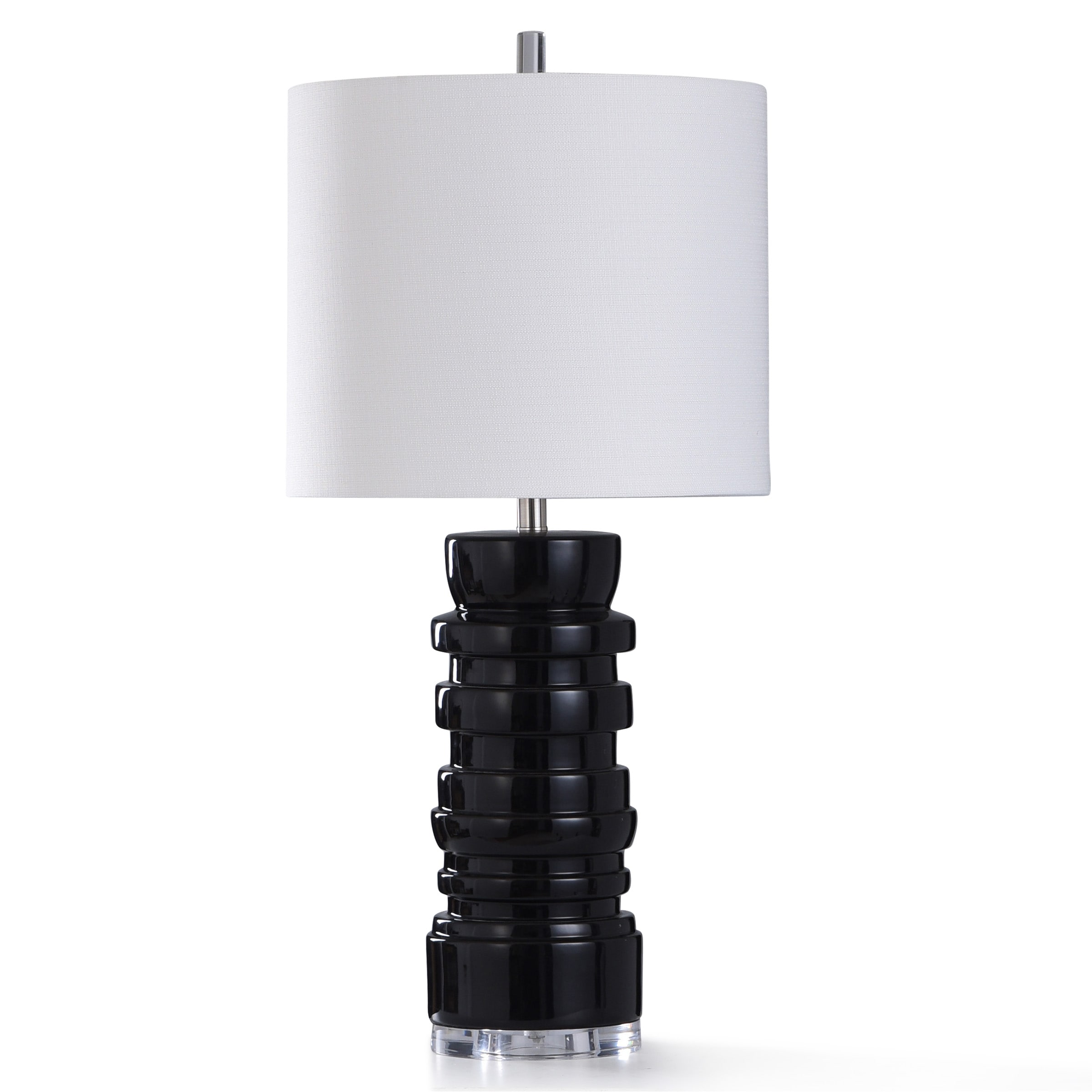 black acrylic table lamp