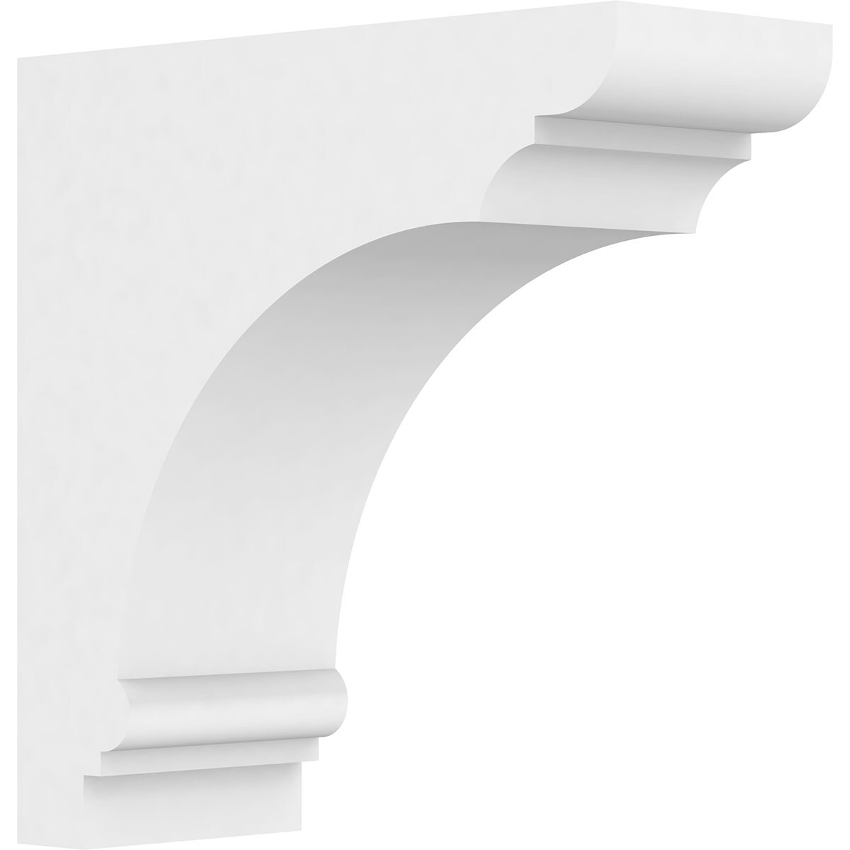 Ekena Millwork BKTP04X09X09HUG Standard HughesGrade 3-1/2-in x 9-in x 9-in Off-white PVC Standard bracket