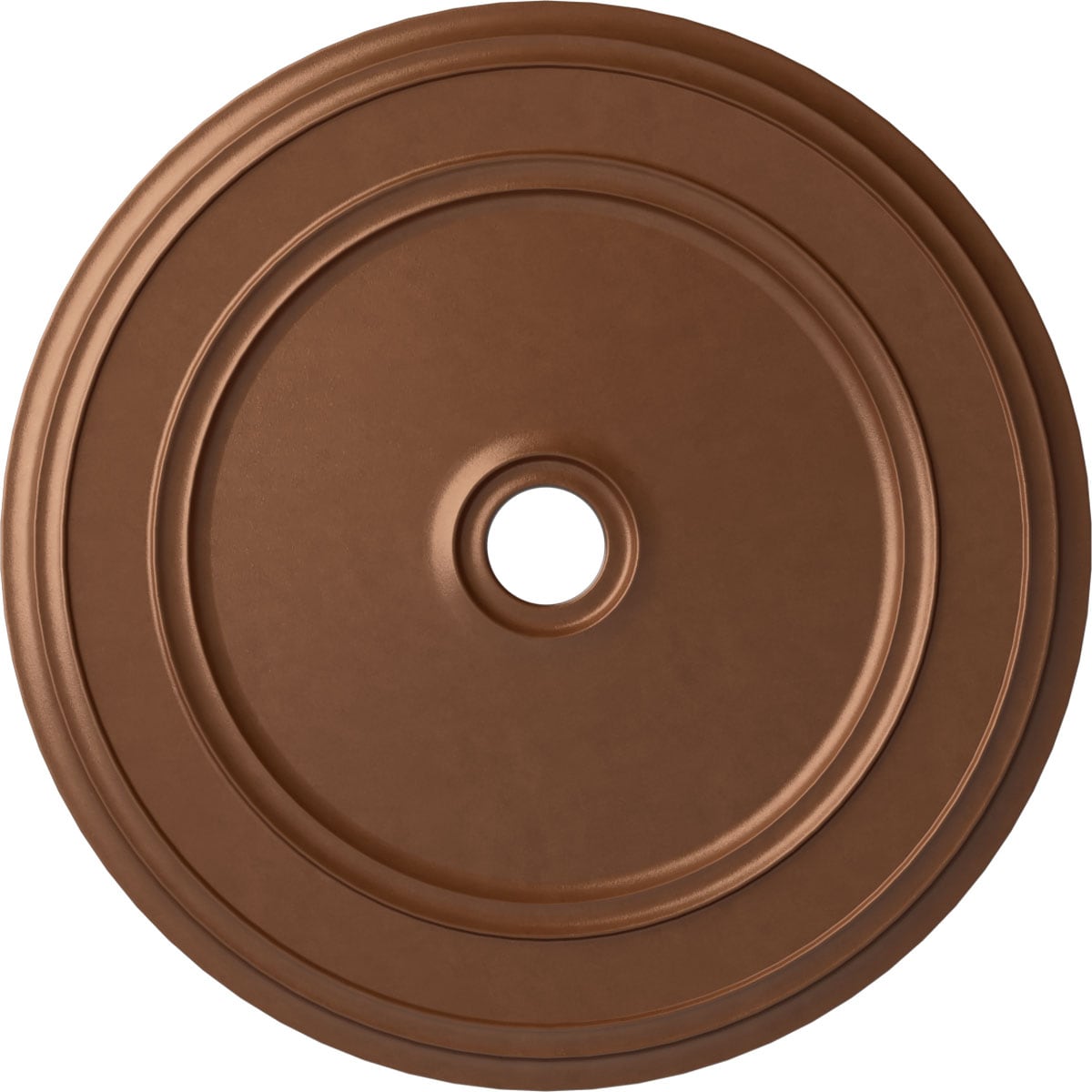 Ekena Millwork CM41CLPOS Classic 41.125-in W x 41.125-in L Painted Polished Copper Polyurethane Whole Ceiling Medallion