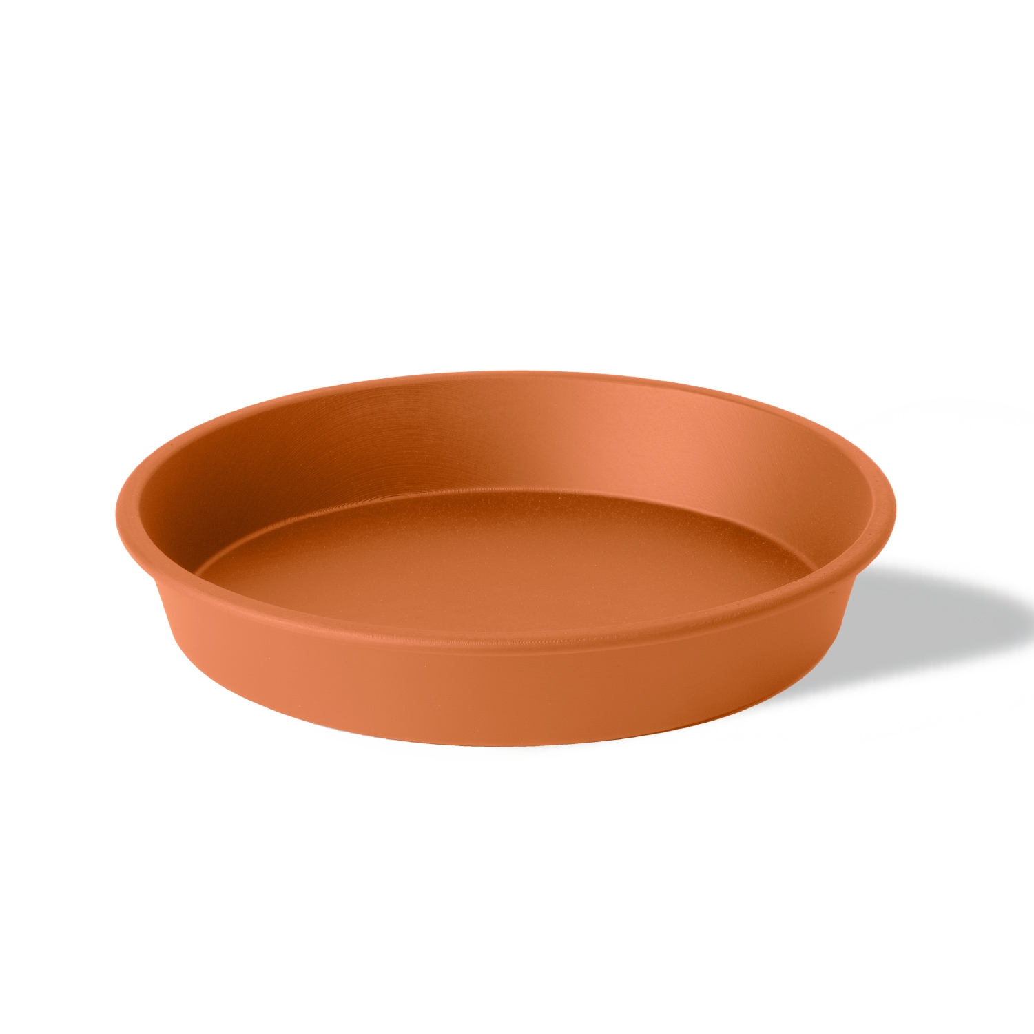 Style Selections SC2133M-CLAY Round 12.3-in W Small Orange Recycled plastic Indoor/Outdoor Planter