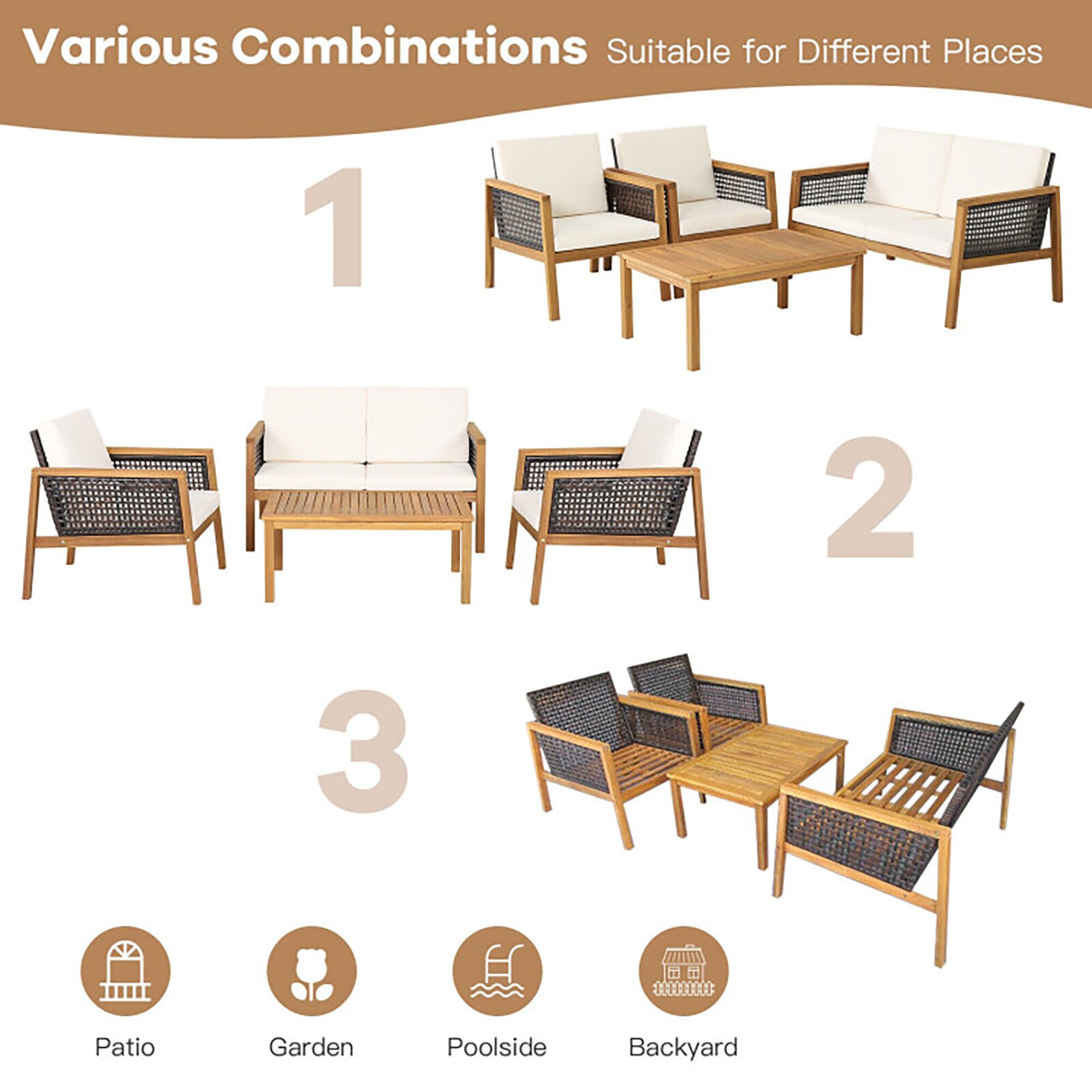 CASAINC BH-WY000109AAA Patio-Conversation-Sets - View #5