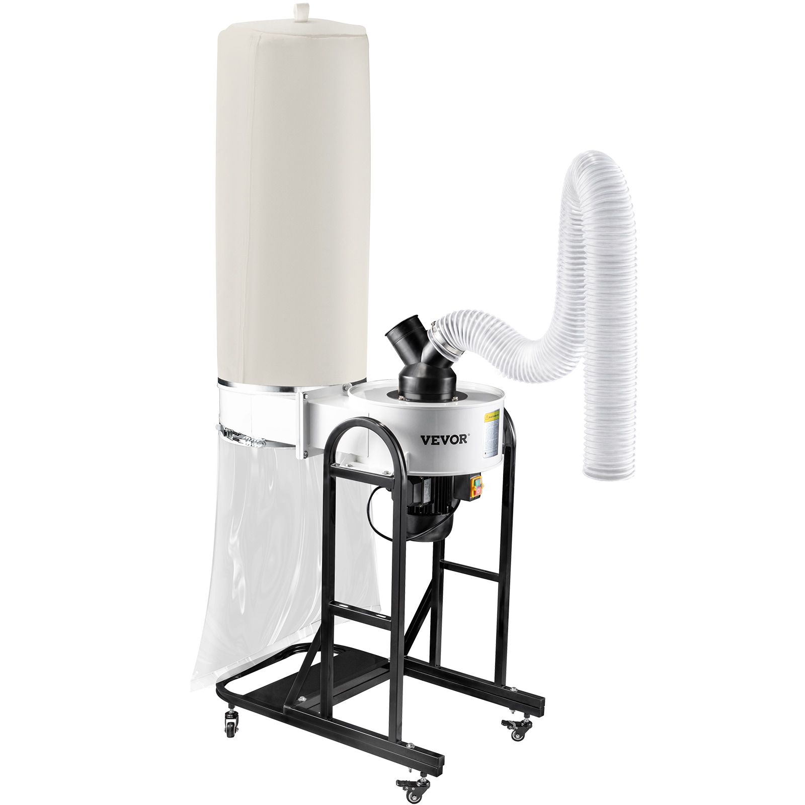 VEVOR C1.5HP110220VCNOZV5 Dust Collector 13-gallon Dry Dust Collector with Polyester Filter