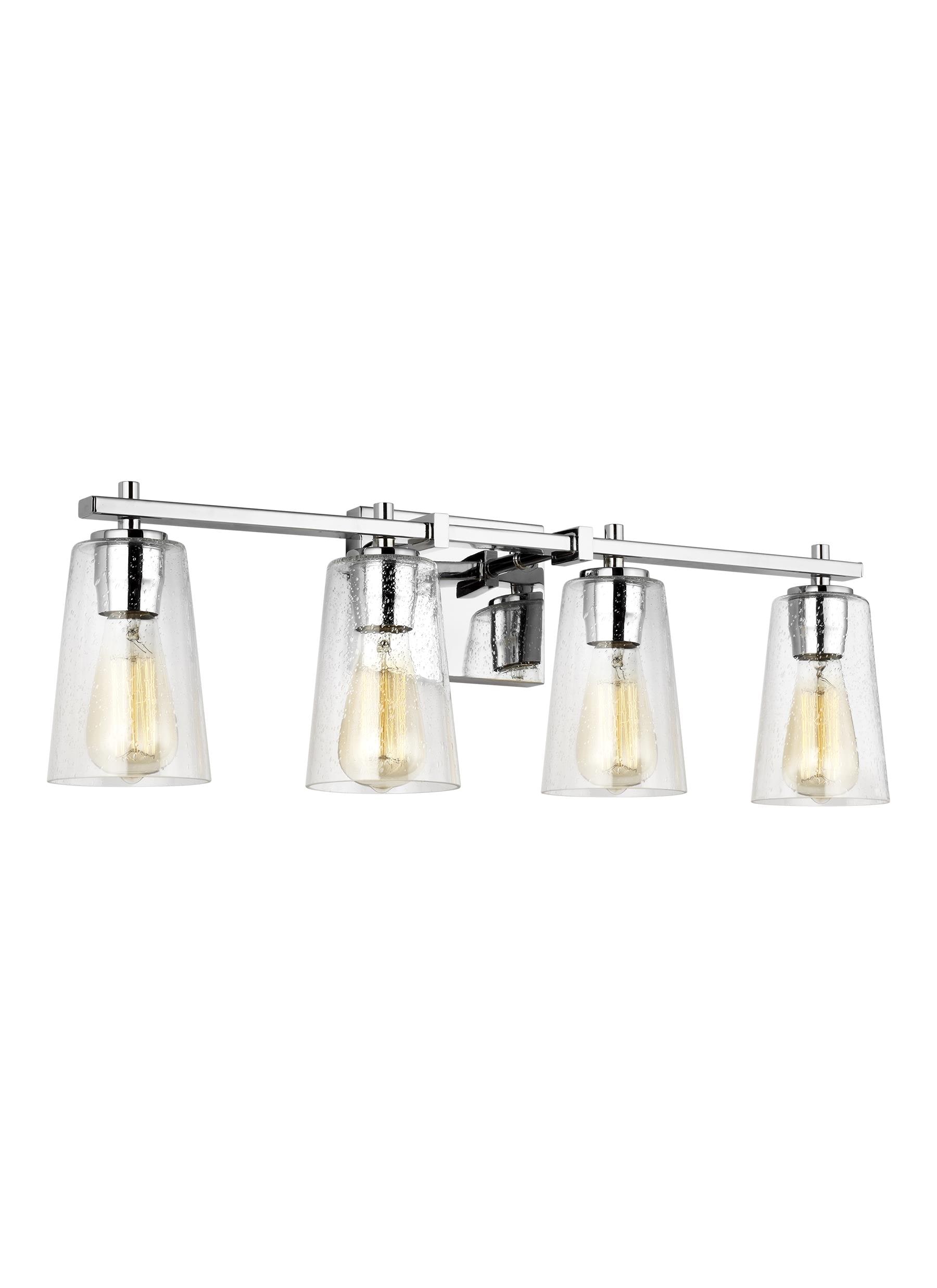 Generation Lighting Bergin 28.63-in 4-Light Polished Chrome Traditional ...