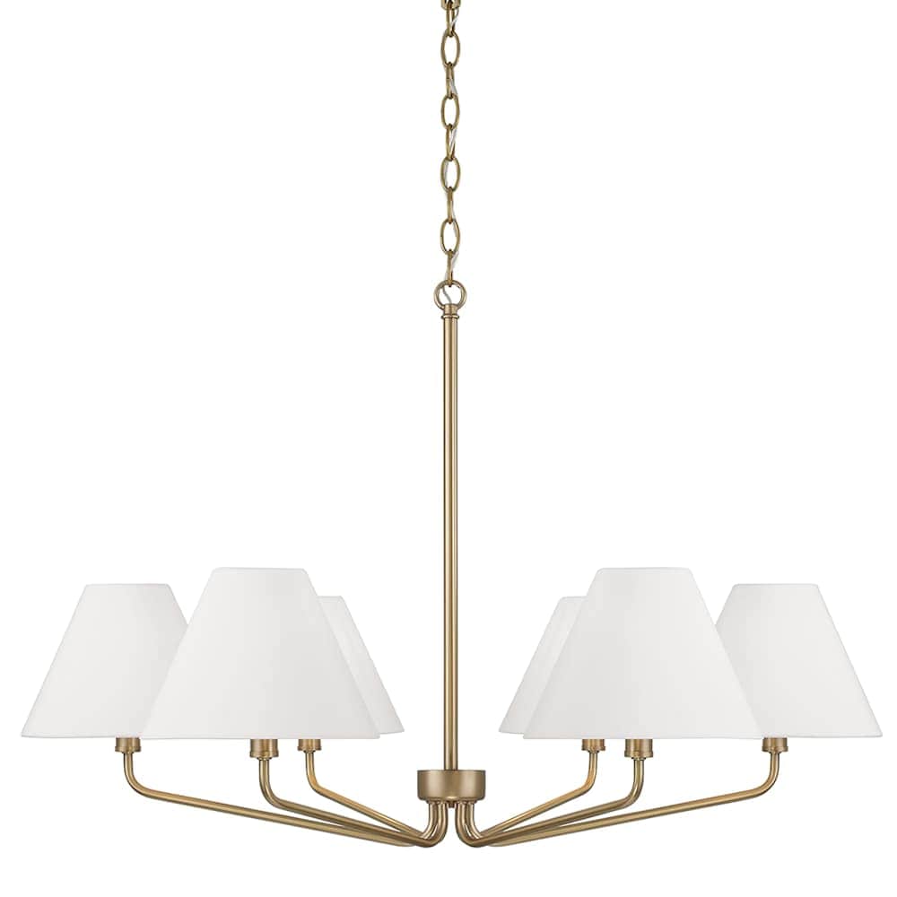 Capital Lighting  456661714 Chadwick 6 Light 34 Inch Wide Chandelier