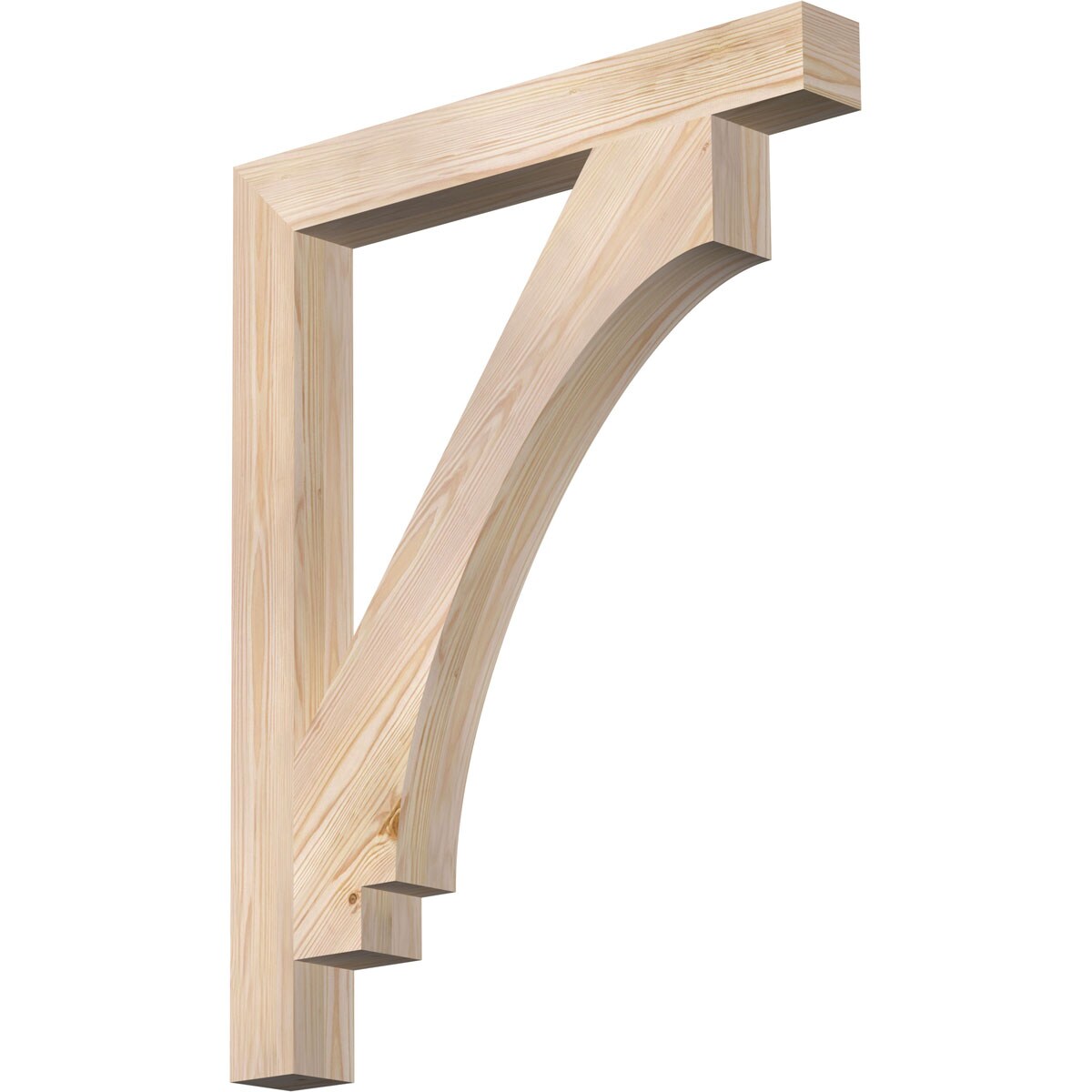 Ekena Millwork BKT04X30X38IMP05SDF Imperial Block Smooth 3-1/2-in x 30-in x 38-in Douglas fir Brown Wood Standard bracket