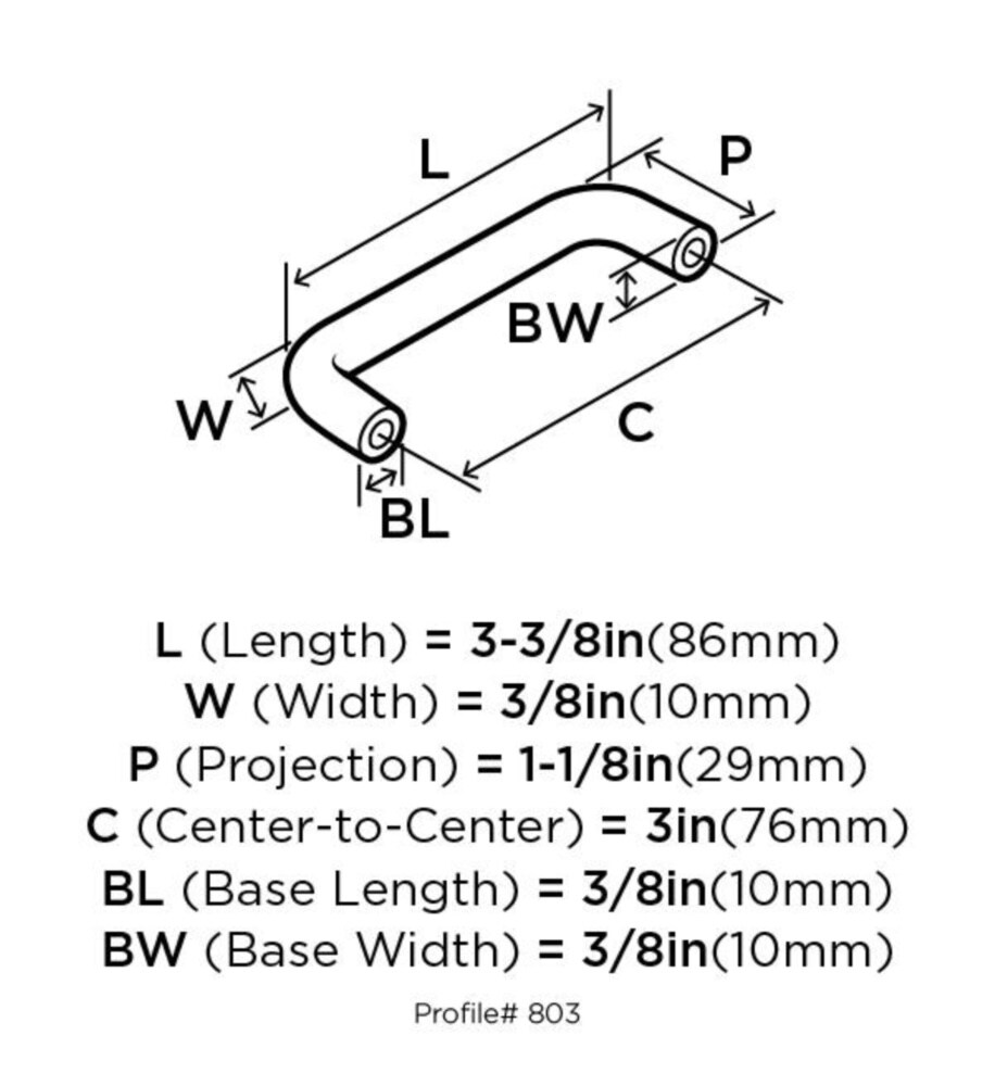 Amerock BP803PW Cabinet-Pulls - View #2