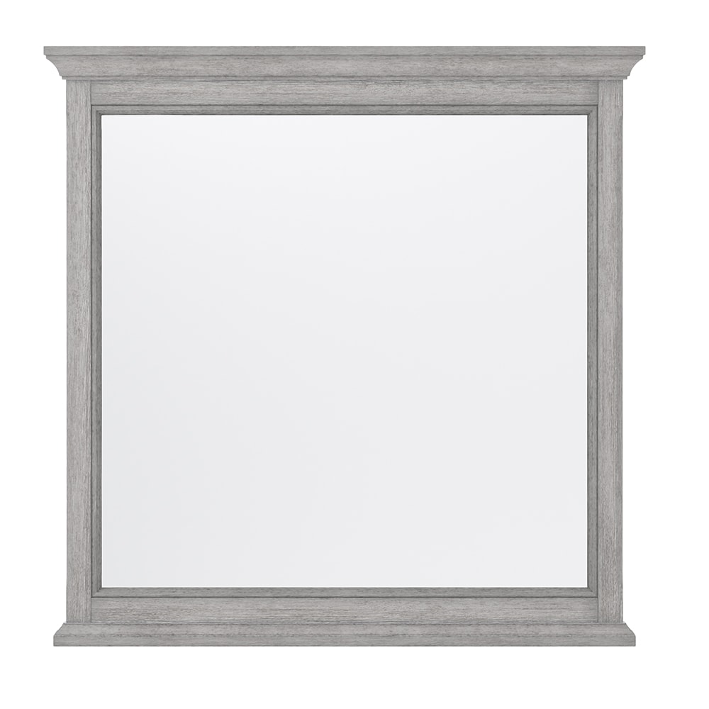 CRAFT + MAIN EBGM3232 Ellery 32-in x 32-in Framed Square Bathroom Vanity Mirror ( Vintage Grey )