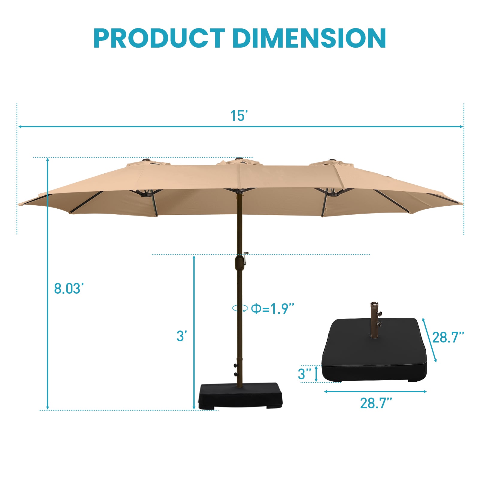 Aoodor A065-PKIKI Umbrellas-2 - View #3