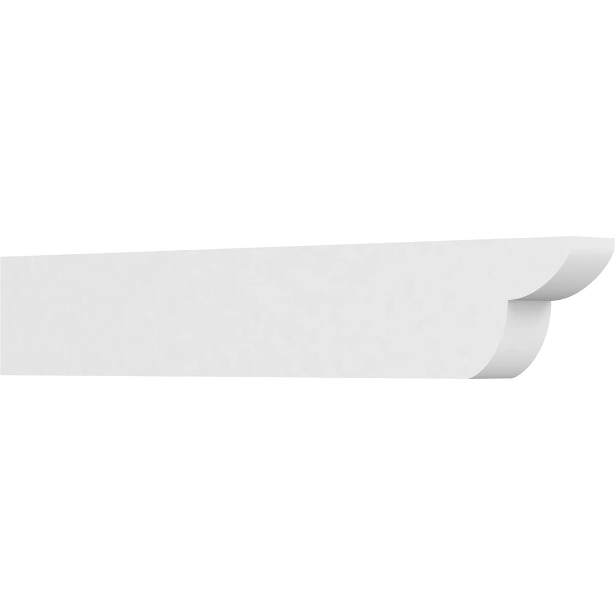 Ekena Millwork RFTP03X06X36CRE Standard Crestline 3-in X 6-in X 36-in White PVC Rafter Tail