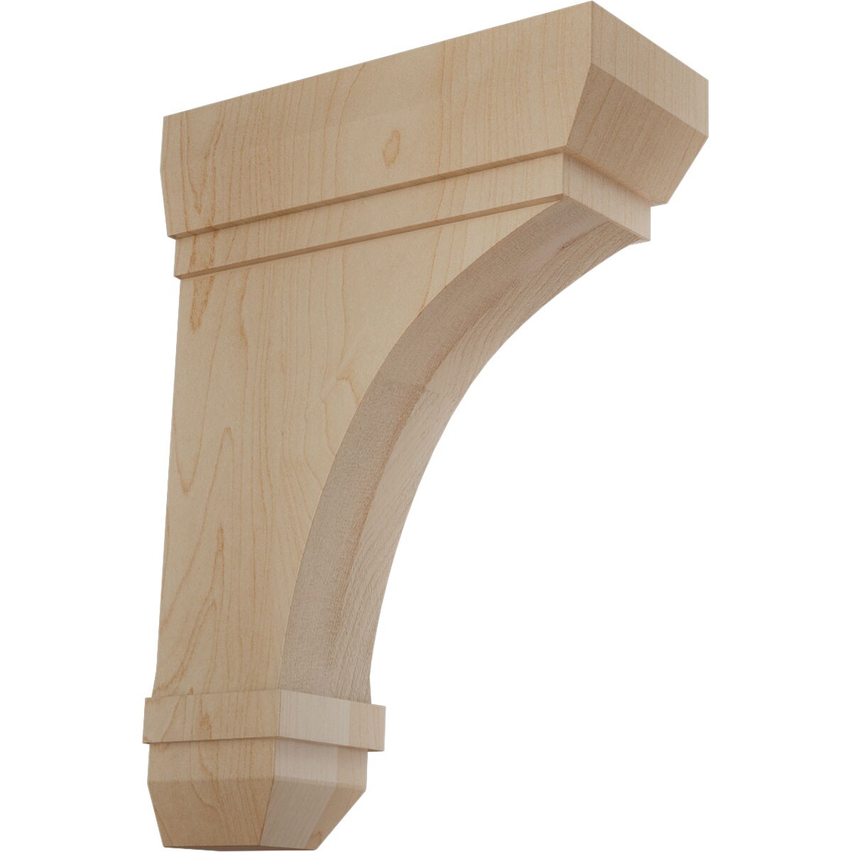 Ekena Millwork BKT02X05X07STMA Stockport 2-1/4-in x 5-in x 7-in Maple Brown Wood Standard bracket