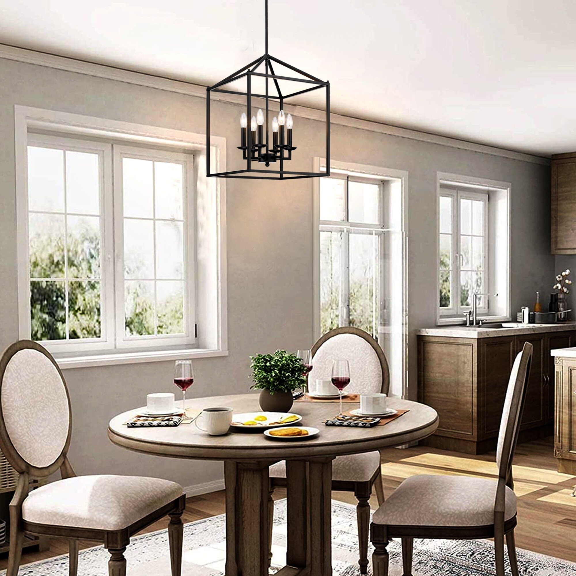 FAYMART LIGHTING FL50486-BK Pendant-Lights - View #9
