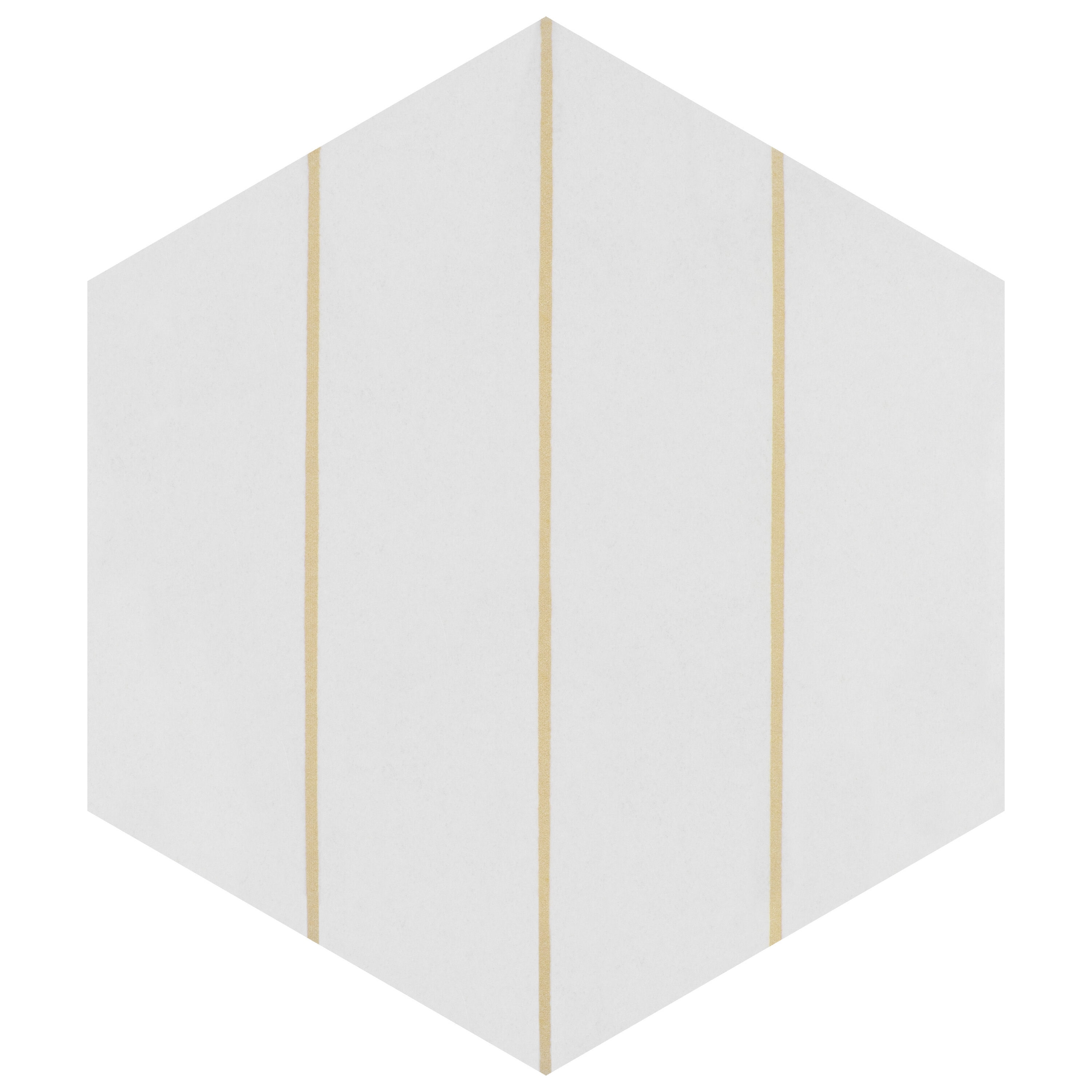 Affinity Tile FCDPSVDX Porto Savona Hex Dandelion 9-in x 10-in Multi-finish Porcelain Hexagon Standard Floor and Wall Tile ( 11.5-sq ft Carton