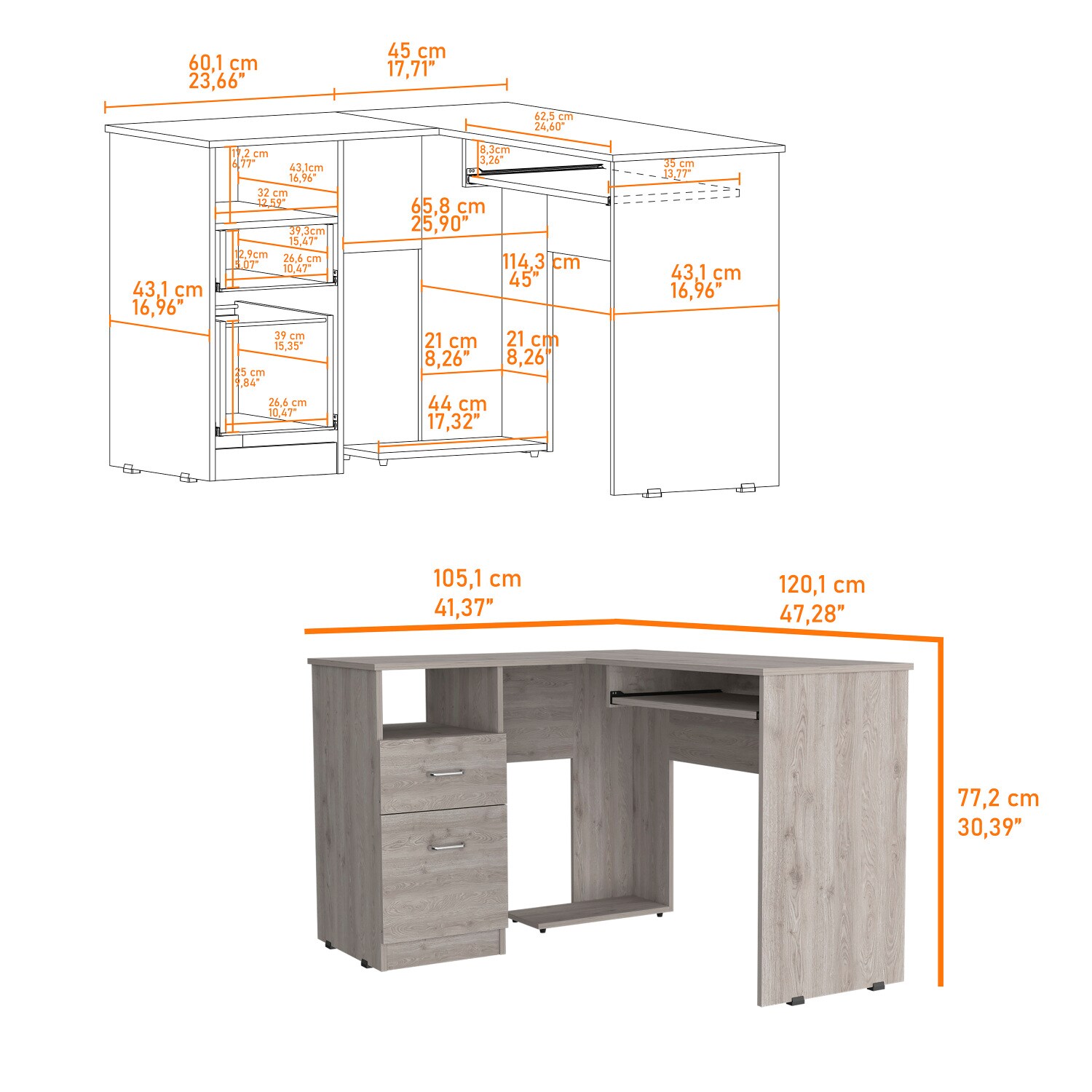Streamdale Furniture B06280386 desks - View #5