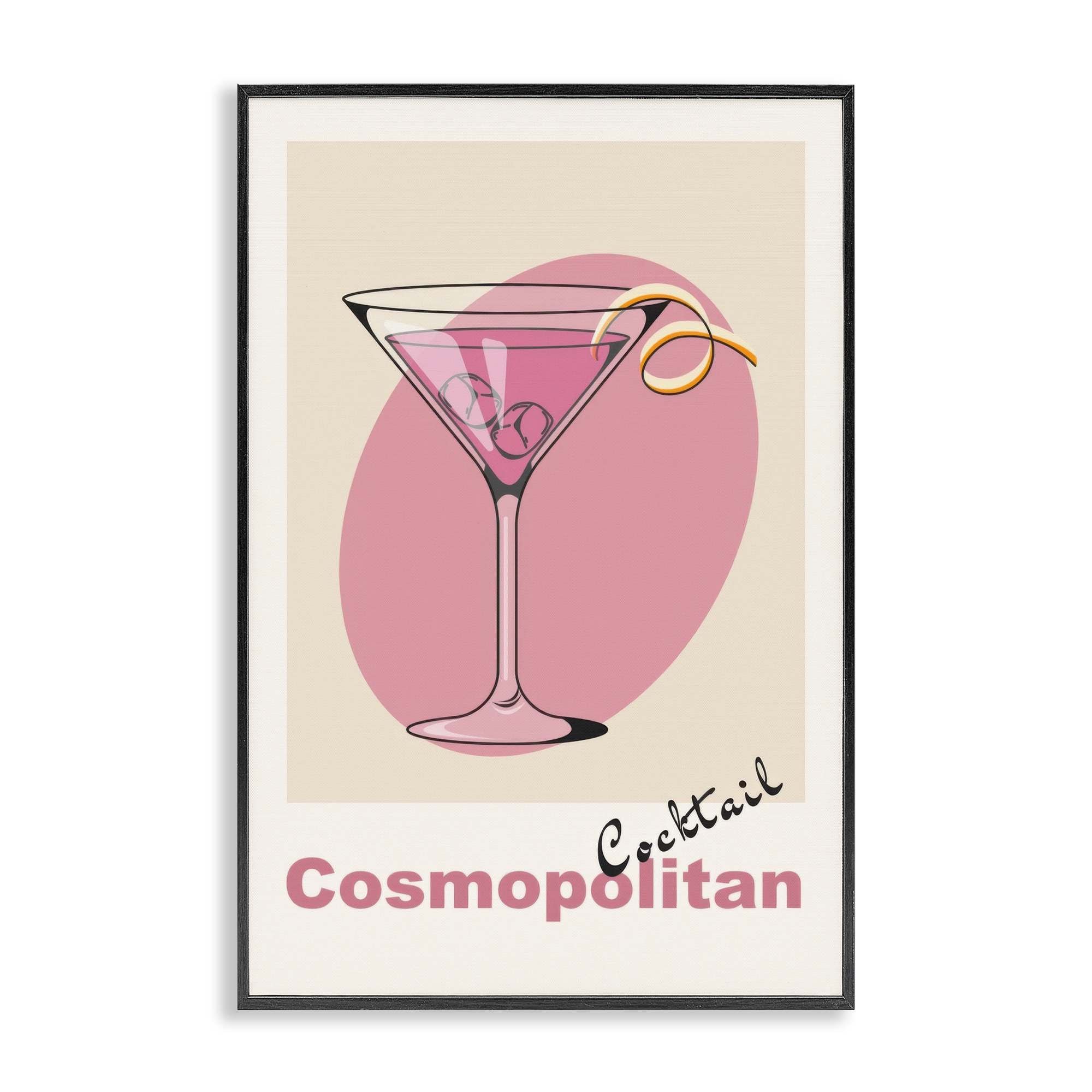 Stupell Industries BT-683-FR-16X24 Vintage Cosmo Cocktail Framed Giclee design by LSR Design Studio