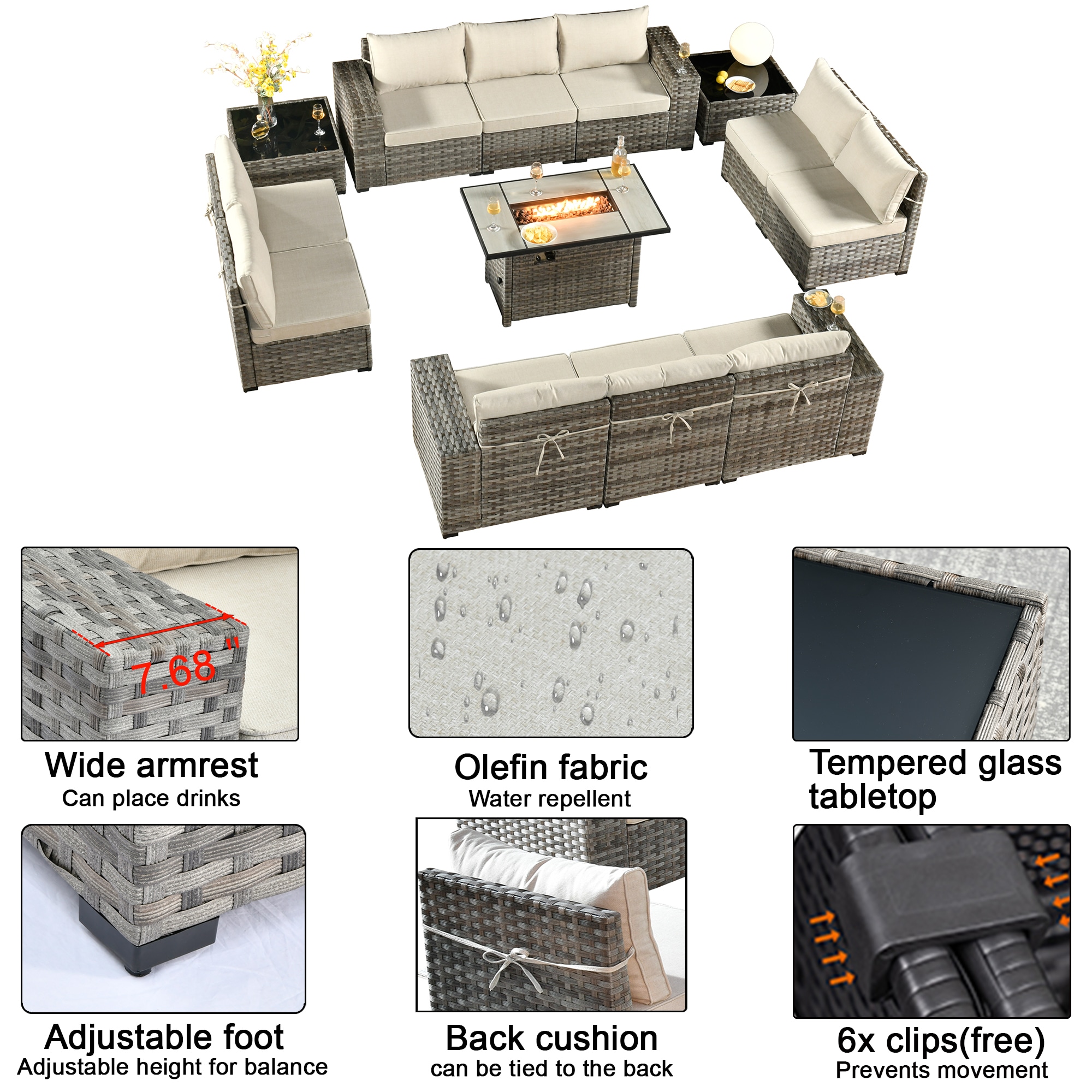 XIZZI XIBBR605-12FP Patio-Conversation-Sets - View #4