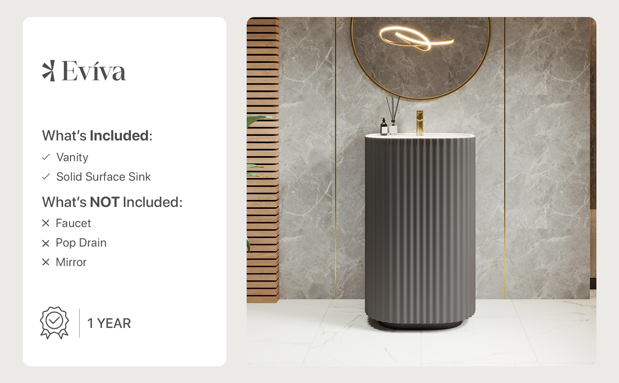 Eviva EVVN202-20DG Complete-Pedestal-Lavatories - View #8