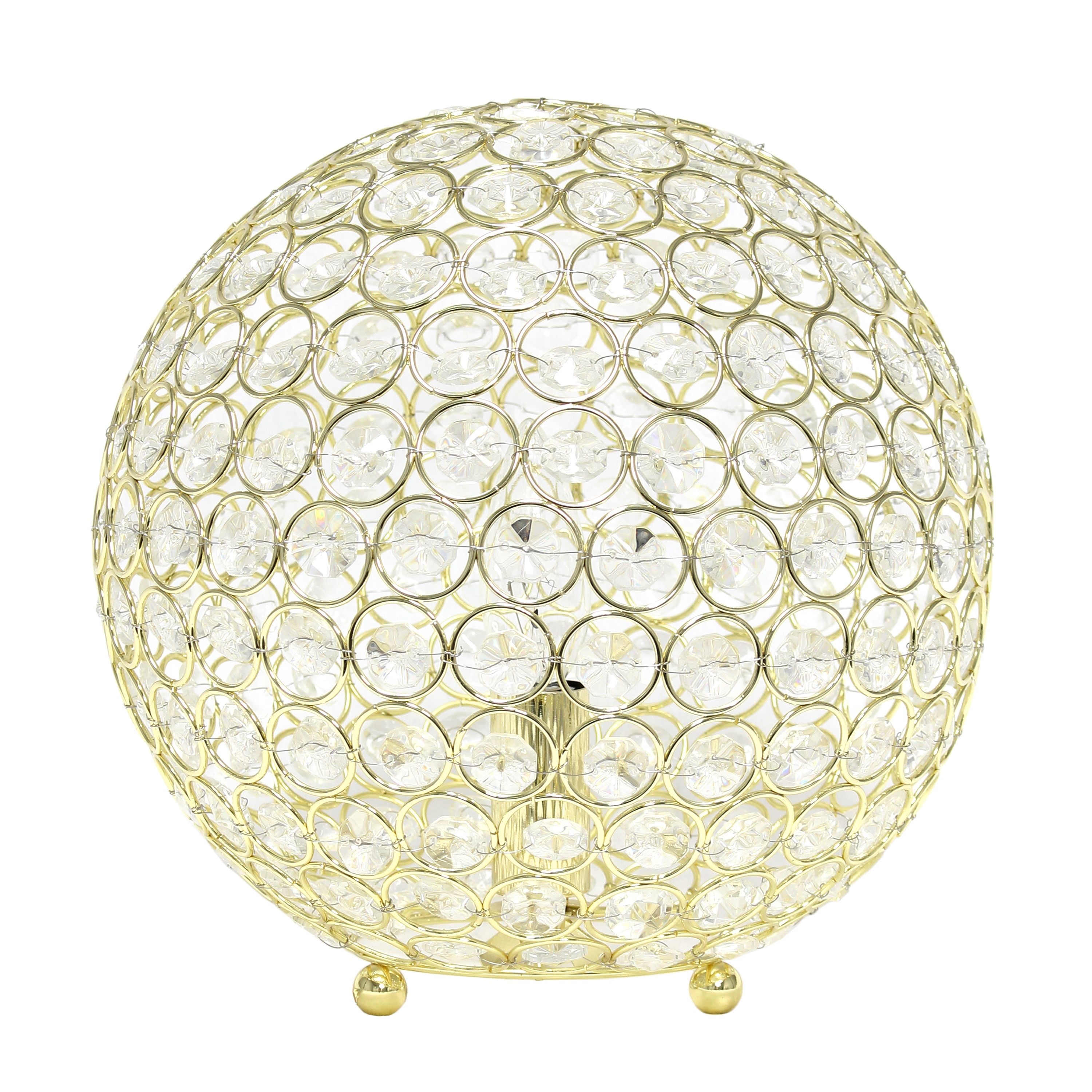 crystal round table lamp