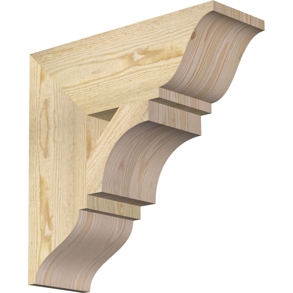 Ekena Millwork BKT06X18X18WTL01RDF Westlake traditional rough sawn 6-in x 18-in x 18-in Douglas fir Brown Wood Standard bracket