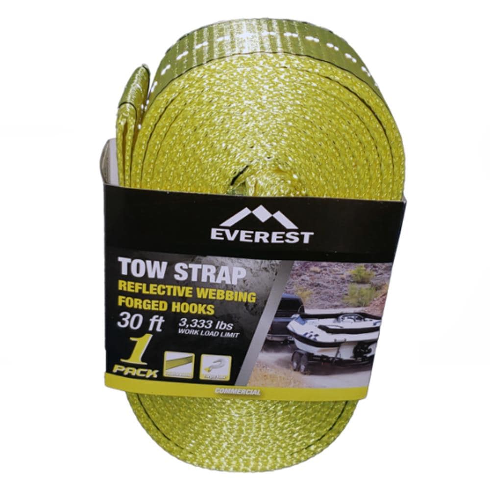 Everest 2-in x 30-ft Tow Strap Tie Down 4000-lb in the Tie Downs department  at
