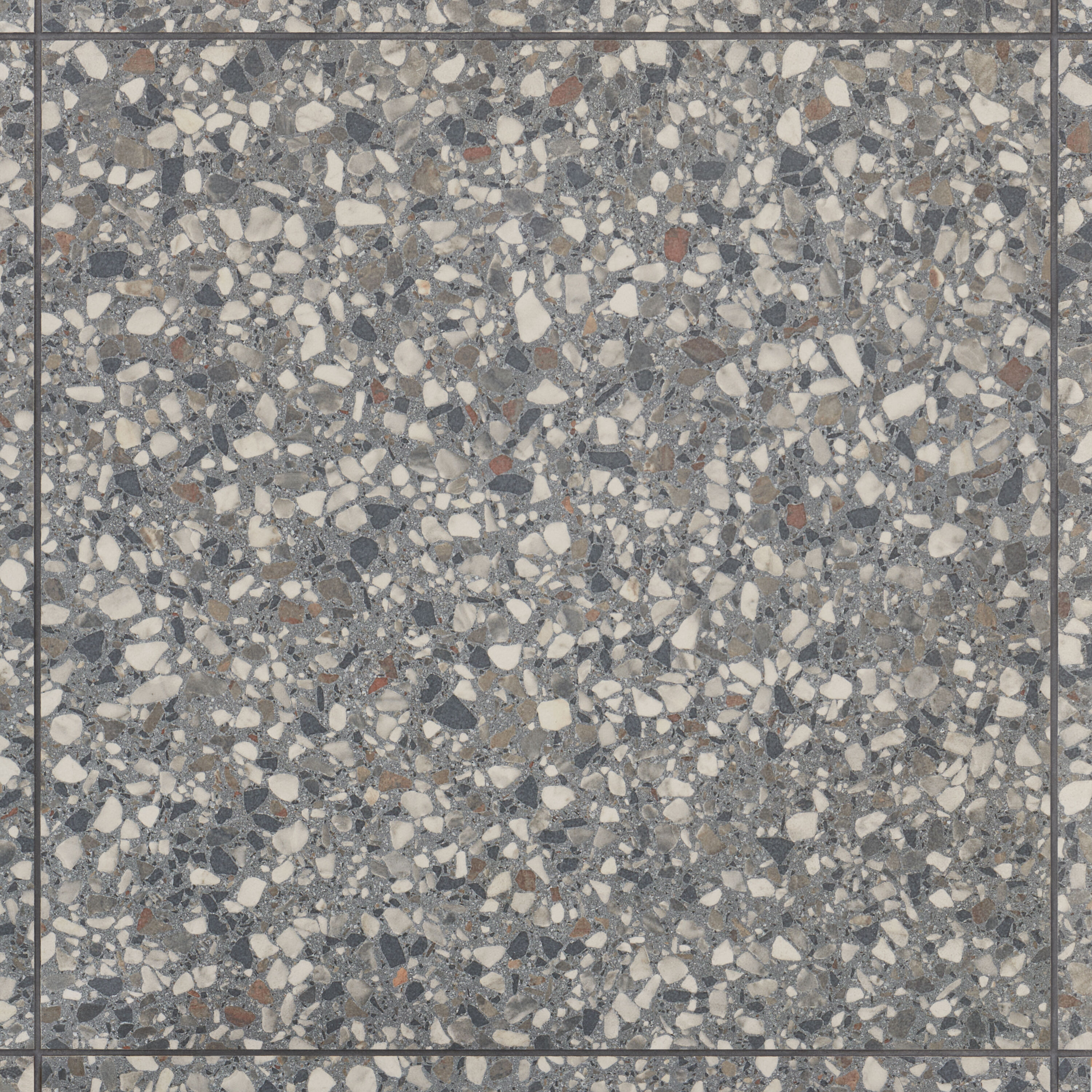 Bryant Charcoal Gray 24" Matte Porcelain Terrazzo Look Tile