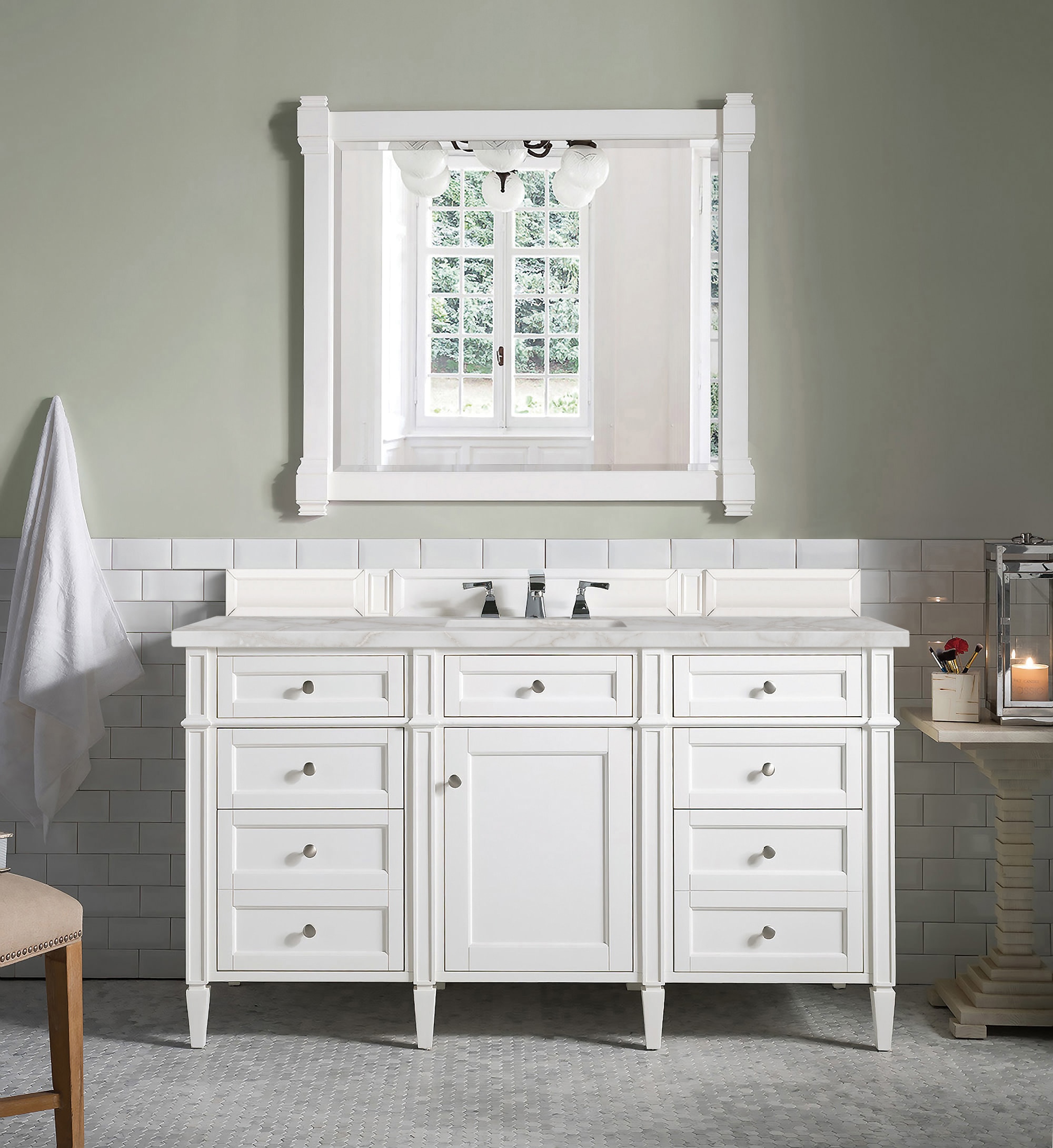 James Martin Vanities 655-V60S-BW-3VSL Bath-Vanity-Combo - View #2