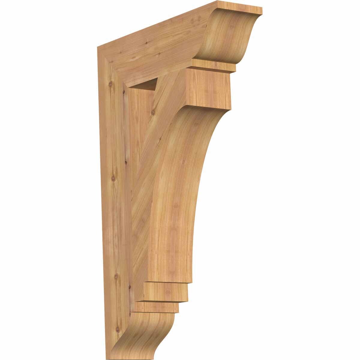 Ekena Millwork BKT06X22X34IMP01SWR Imperial traditional smooth 5-1/2-in x 22-in x 34-in Western red cedar Brown Wood Standard bracket