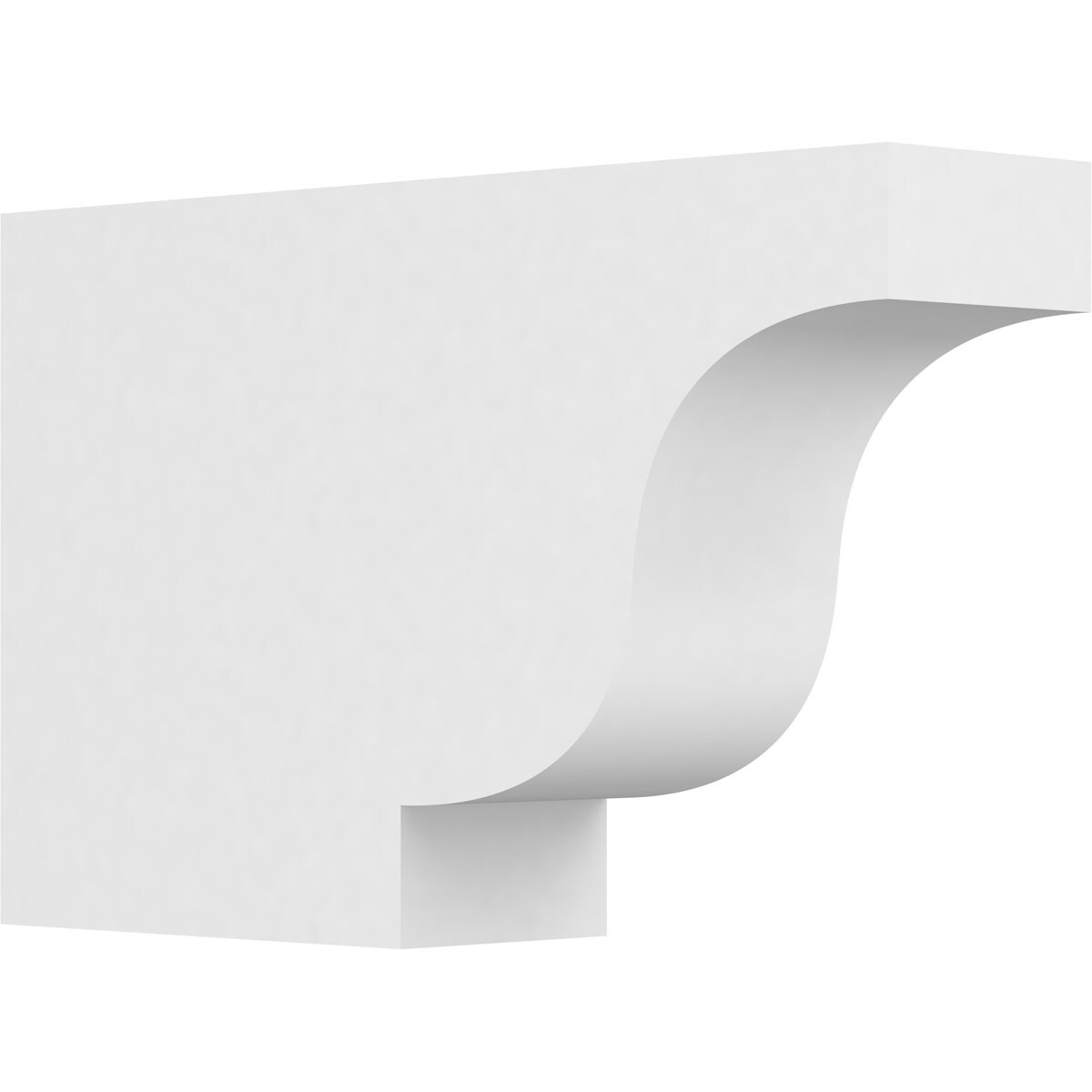 Ekena Millwork RFTP04X10X16NEW Standard Newport 4-in X 10-in X 16-in White PVC Rafter tail