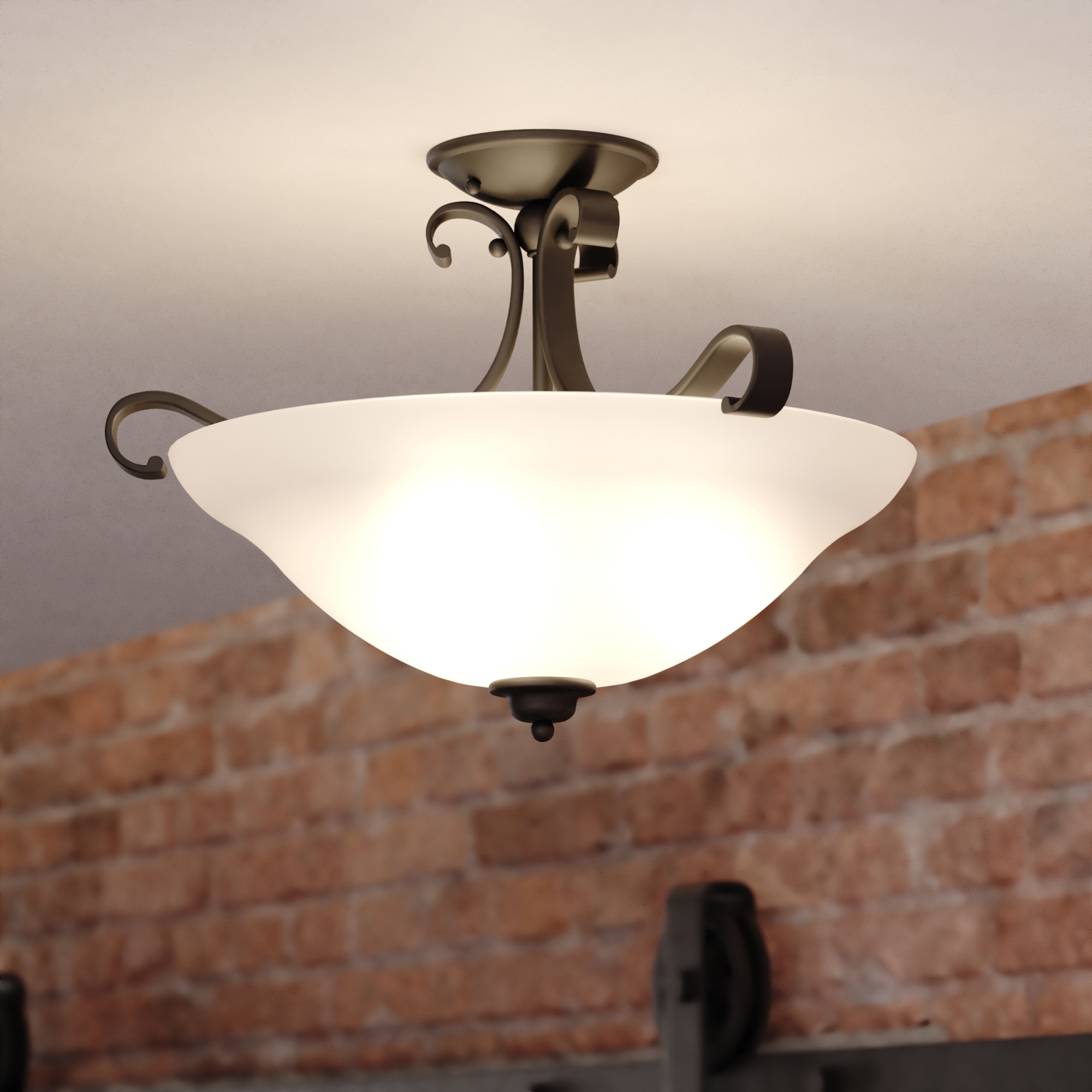 Cascadia C0272 Monrovia 3 -Light 17-in Oil rubbed Bronze Semi Flush Mount Light