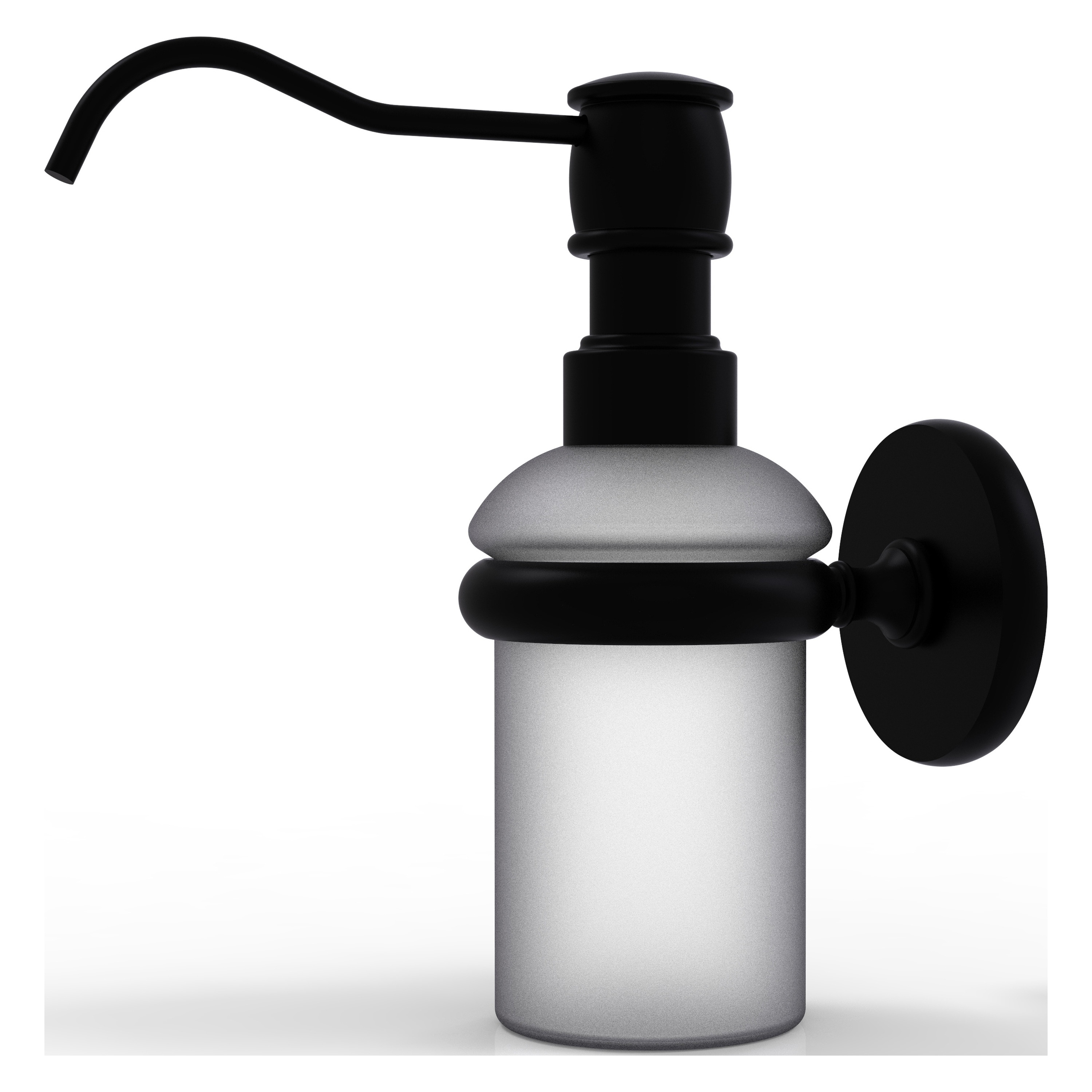 Allied Brass P1060-BKM Prestige Skyline Matte Black 5-oz. Capacity Wall-mount Soap and Lotion Dispenser