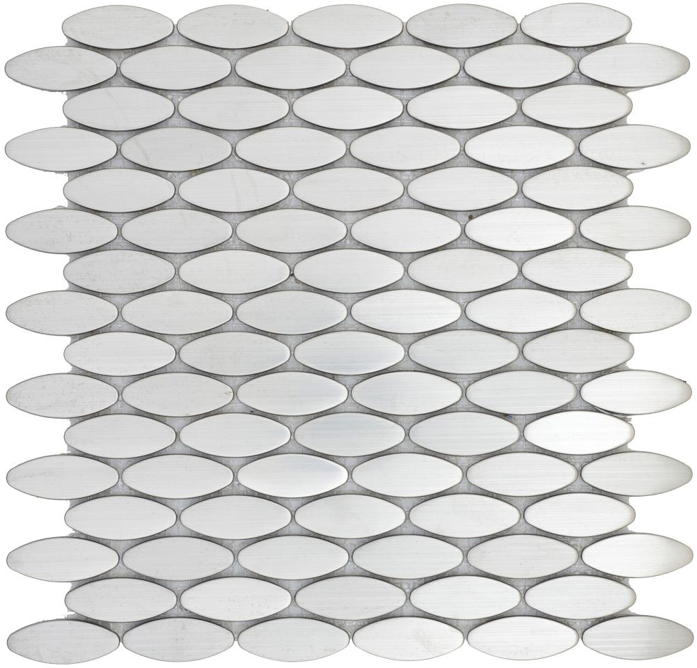 Emser Gleam 10-Pack Graphite Metal Border Tile (11-in x 12-in)