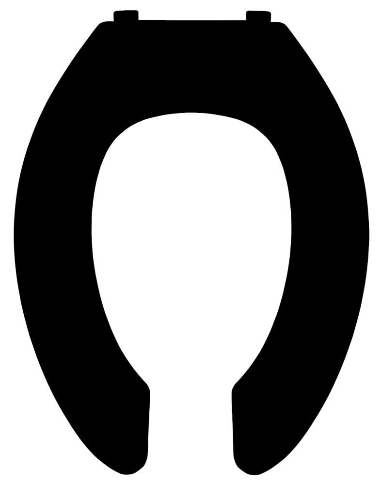 Centoco DS500STSCC-407 Plastic Black Elongated Toilet Seat