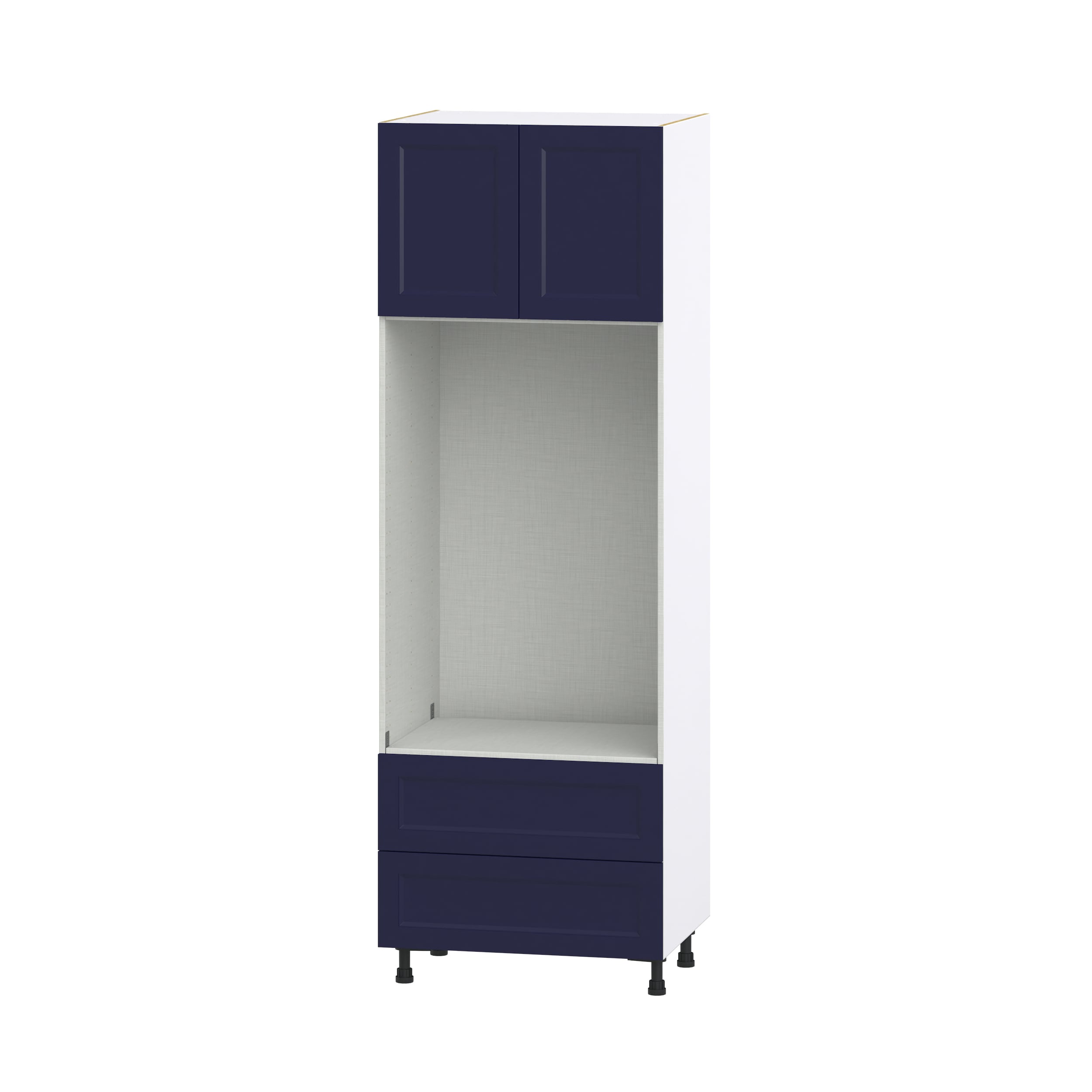 Hugo&Borg Lorette 30-in W x 89.5-in H x 24-in D Navy Blue Microwave Base Fully Assembled Cabinet (Recessed Panel Shaker Style)