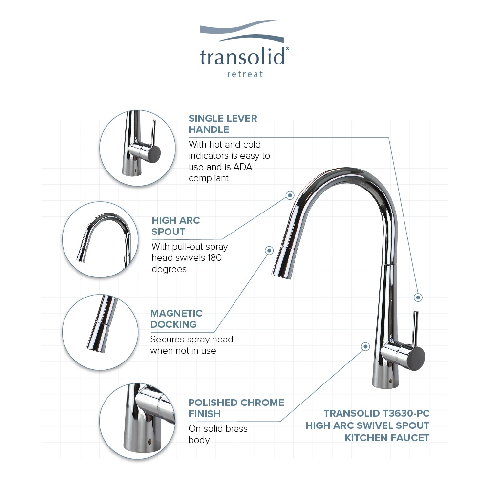 Polished Chrome Single Handle Pull-Out Spray Kitchen Faucet