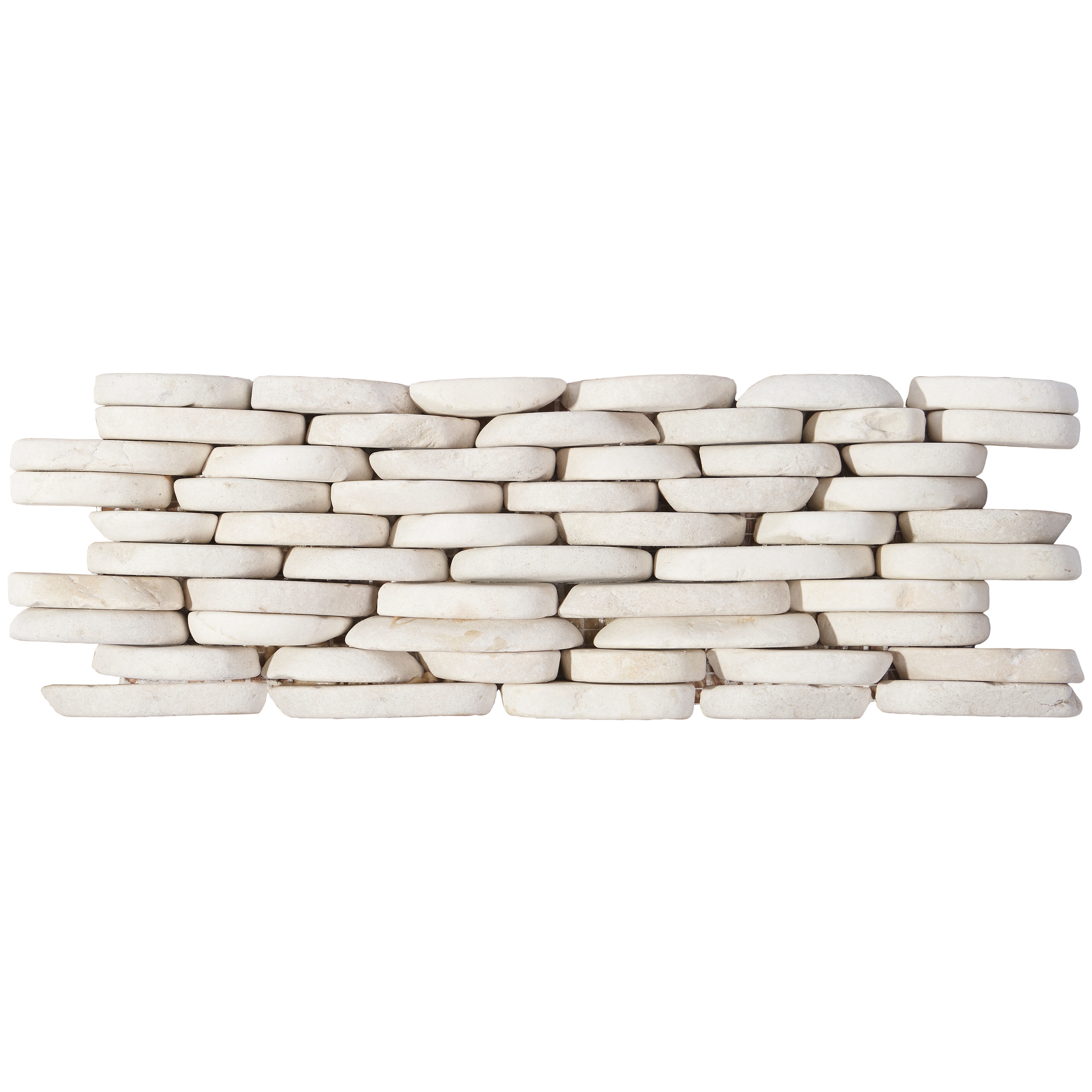 Artmore Tile EXT3RD105016 Sample - Landscape White 3-in x 6-in Natural Glass/Metal/Stone Wall Tile