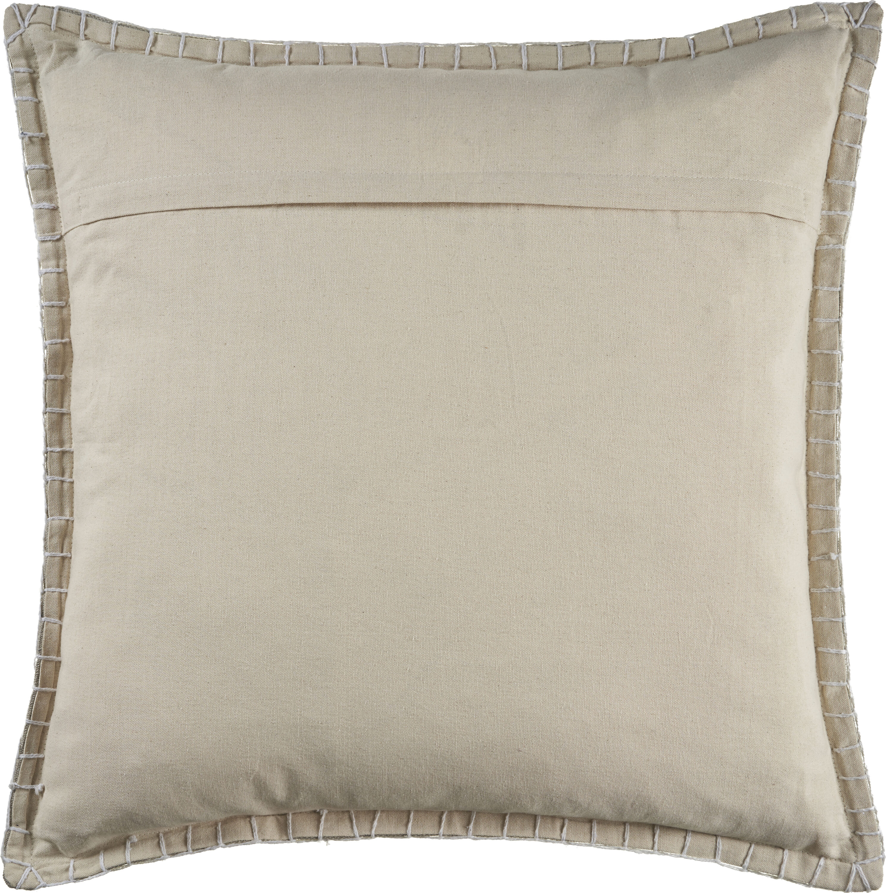 LR Home Embroidered Edge Bordered Solid Throw Pillow, 24-inch in the Throw  Pillows department at