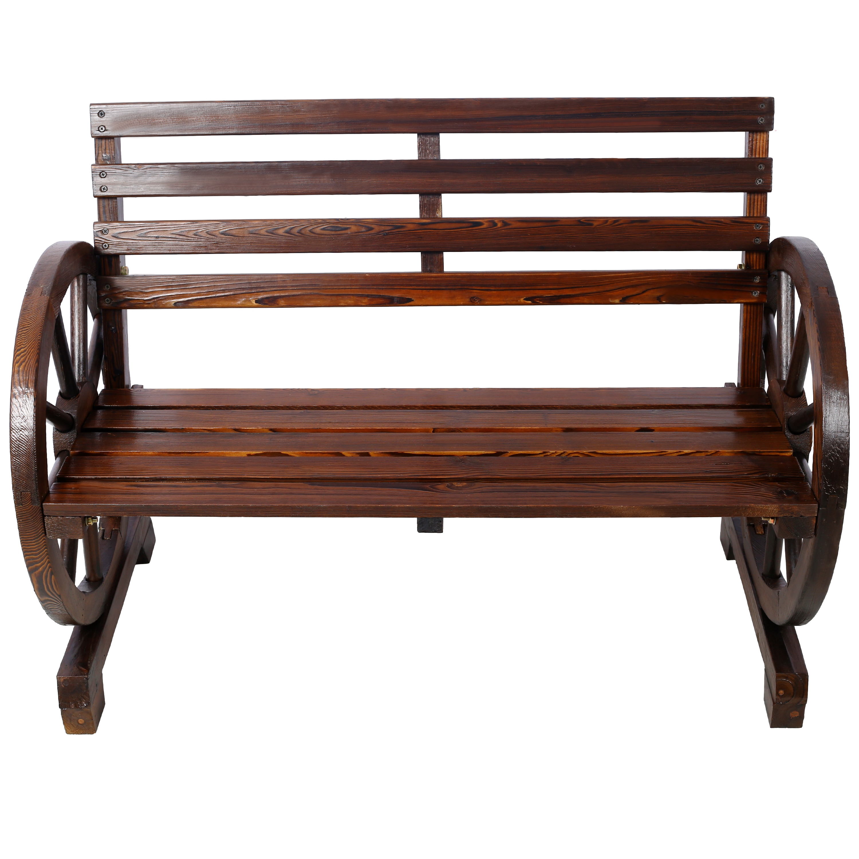 Direct Wicker DWC-W465P222613 Rosy brown Wood Frame Stationary Conversation Chair with Brown Solid Seat