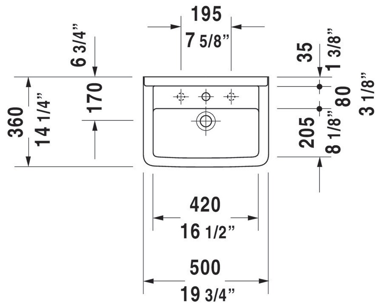 Duravit 0300500000 Bath-Sink - View #10
