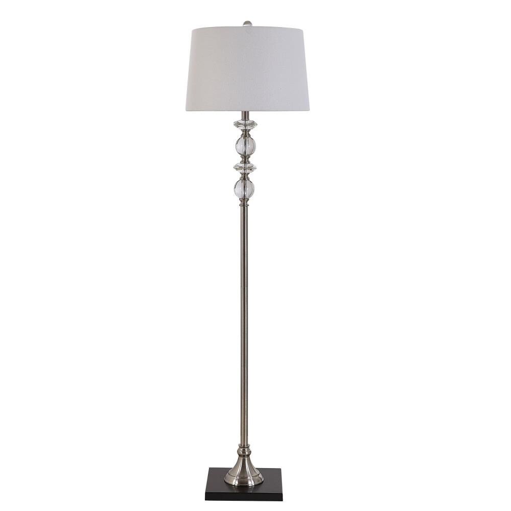 Global Direct 61.5-in Brushed Nickel Shaded Floor Lamp at Lowes.com