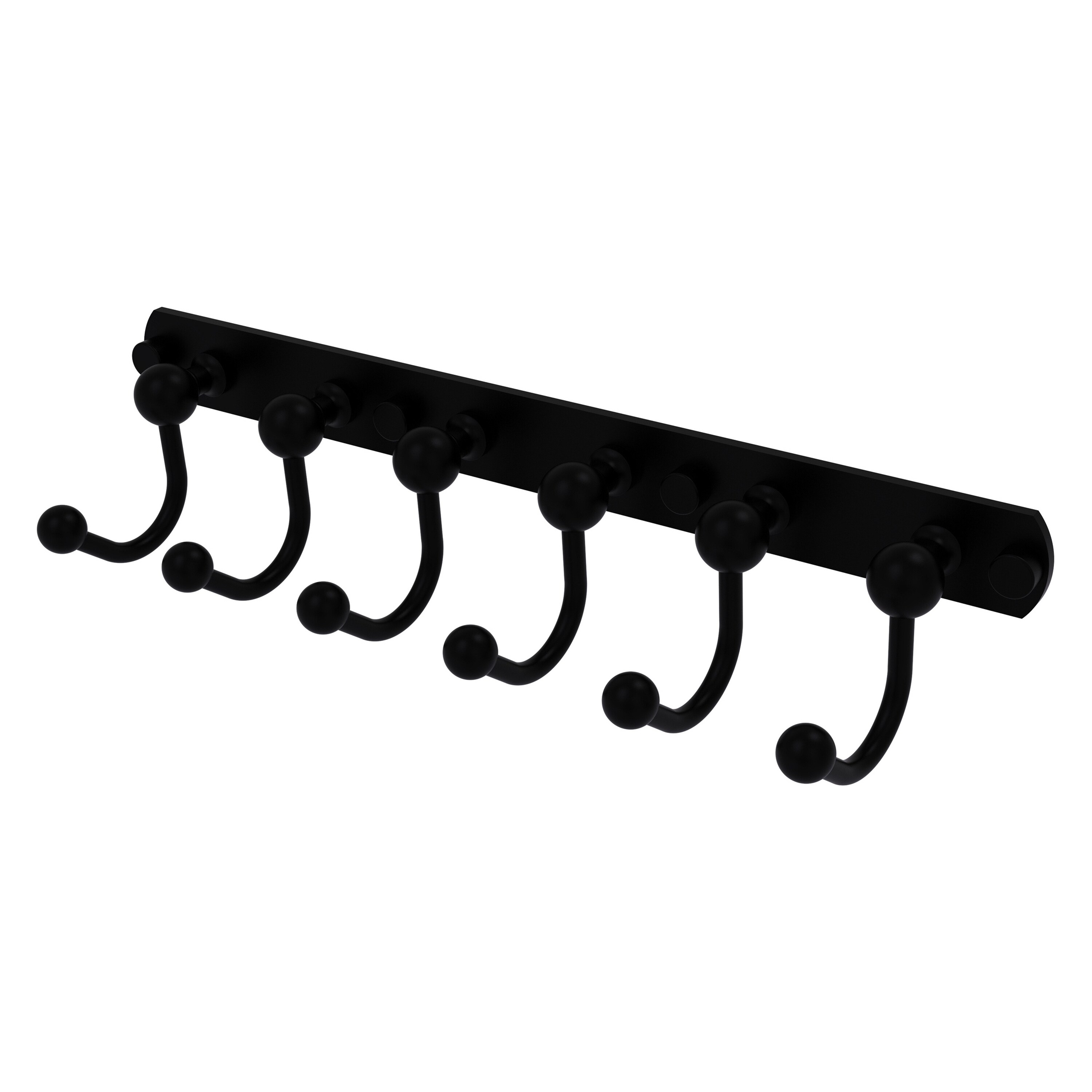 Allied Brass P1020-6-BKM Prestige Skyline Matte Black 6 -Hook Wall mount Towel Hook