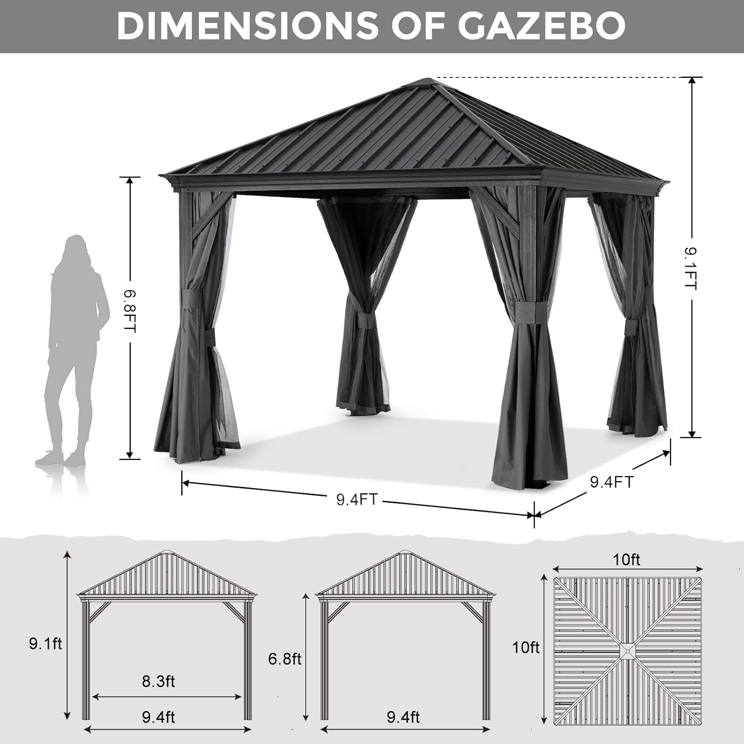 ABCCANOPY ABC-BTPDG-KZN Wood-Resin-Gazebos - View #4