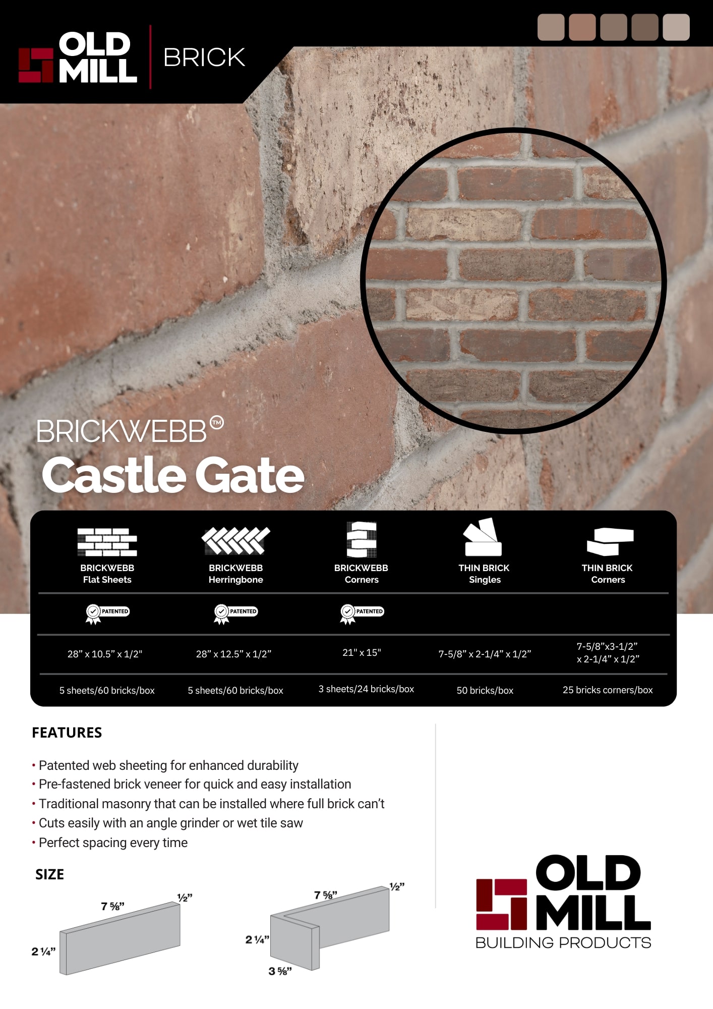 Old Mill Thin Brick Systems BW-37006CS Brick-Veneer - View #8