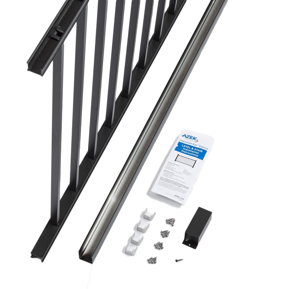 Timbertech Impression Rail Express 6 Ft X 3 Ft X 2 In Black Aluminum Deck Rail Kit Square 0416