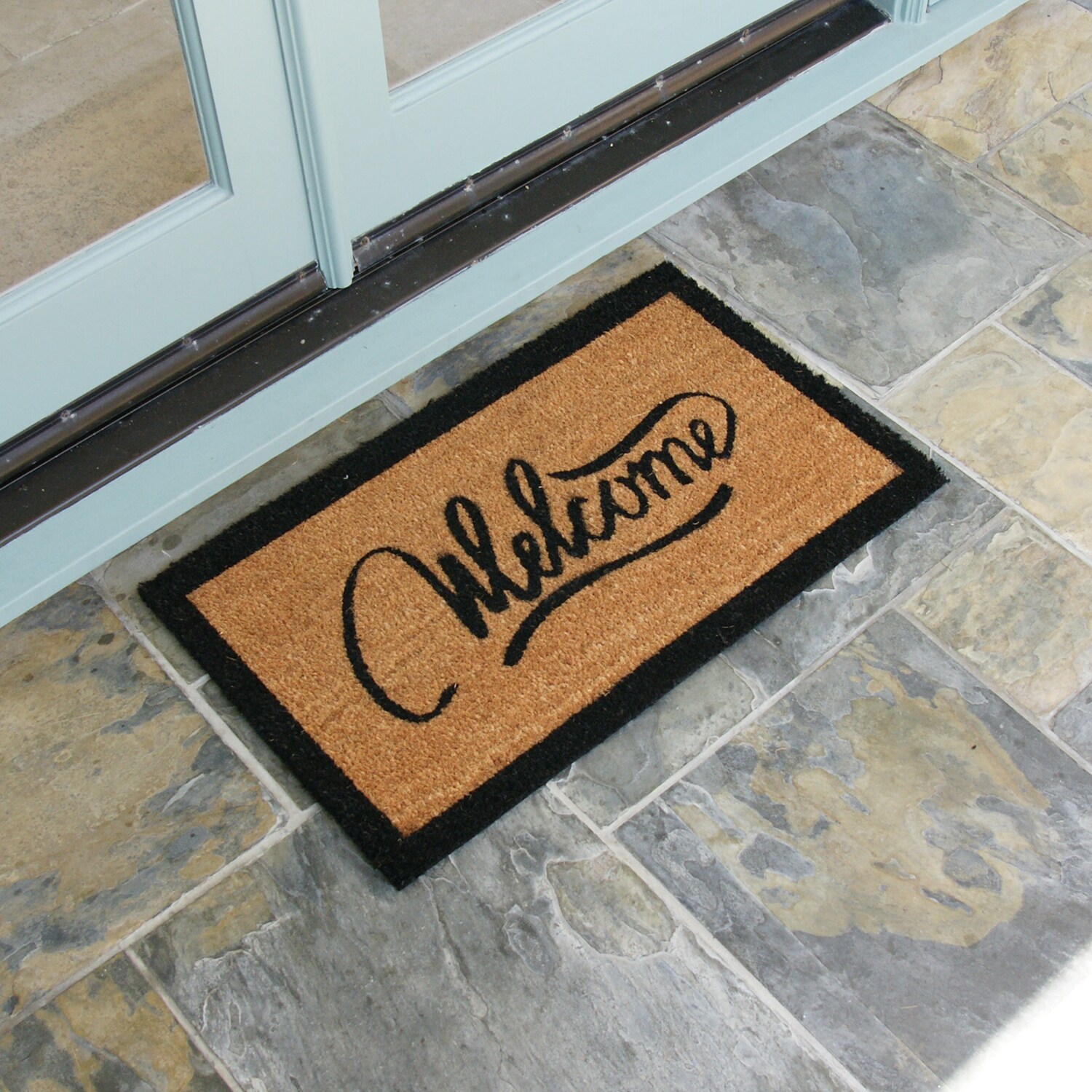 Rubber-Cal 2-ft x 5-ft Brown Rectangular Indoor or Outdoor Nature Door Mat  in the Mats department at