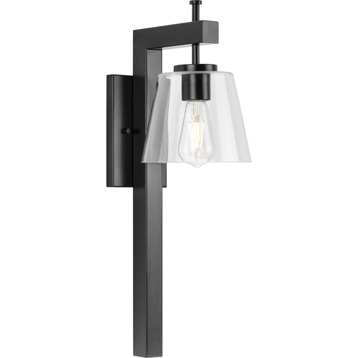 Progress Lighting P710108-31M Saffert 7.5-in W 1-Light Matte Black Industrial Wall Sconce